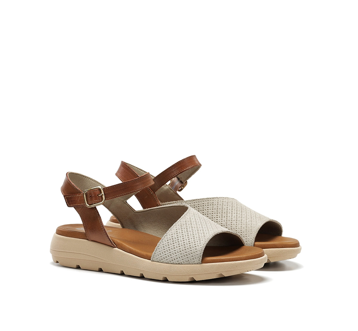 Dorking by Fluchos Gandia D9464 Sandale Femme Taupe