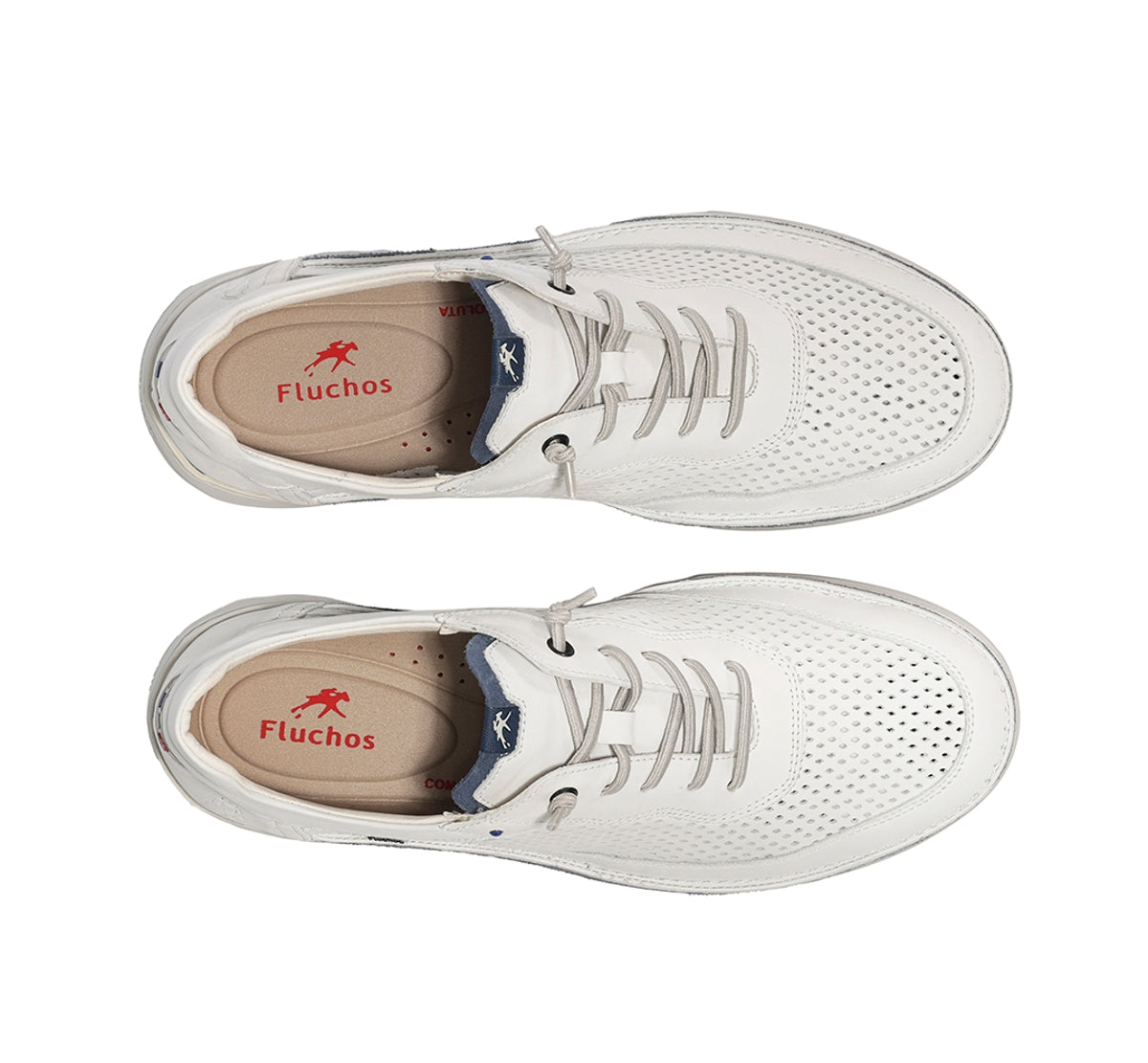 Fluchos Lenox F2219 baskets homme blanc confort large
