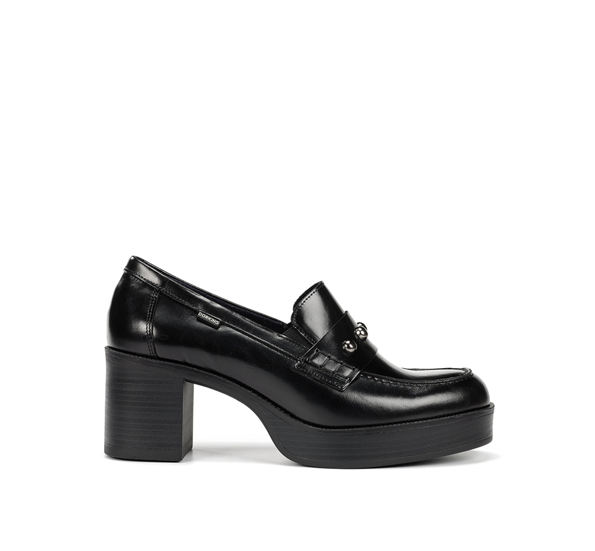 Dorking Bowy D9586 mocassin femme noir cuir