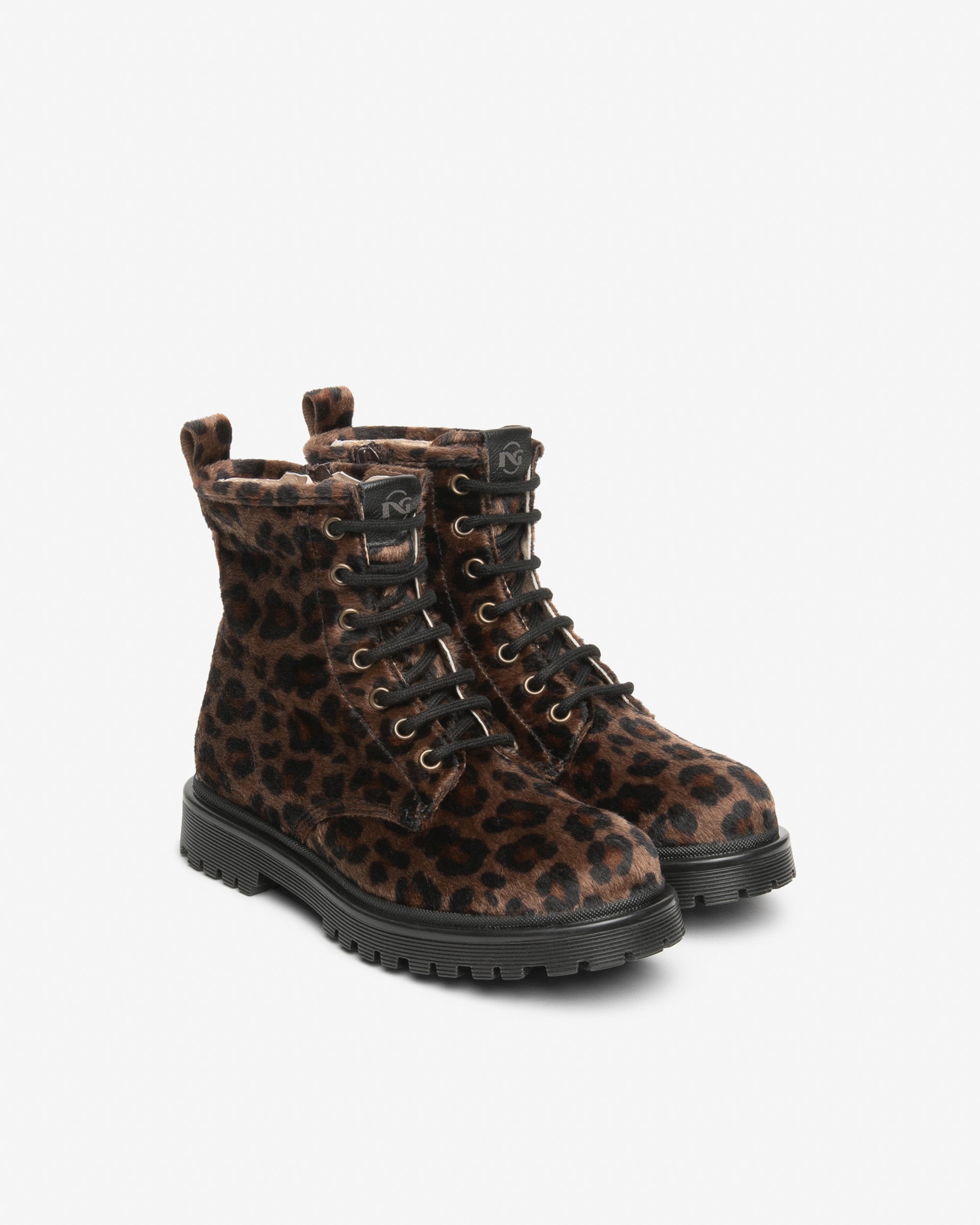 Nero Giardini Combat Boots rangers fille léopard