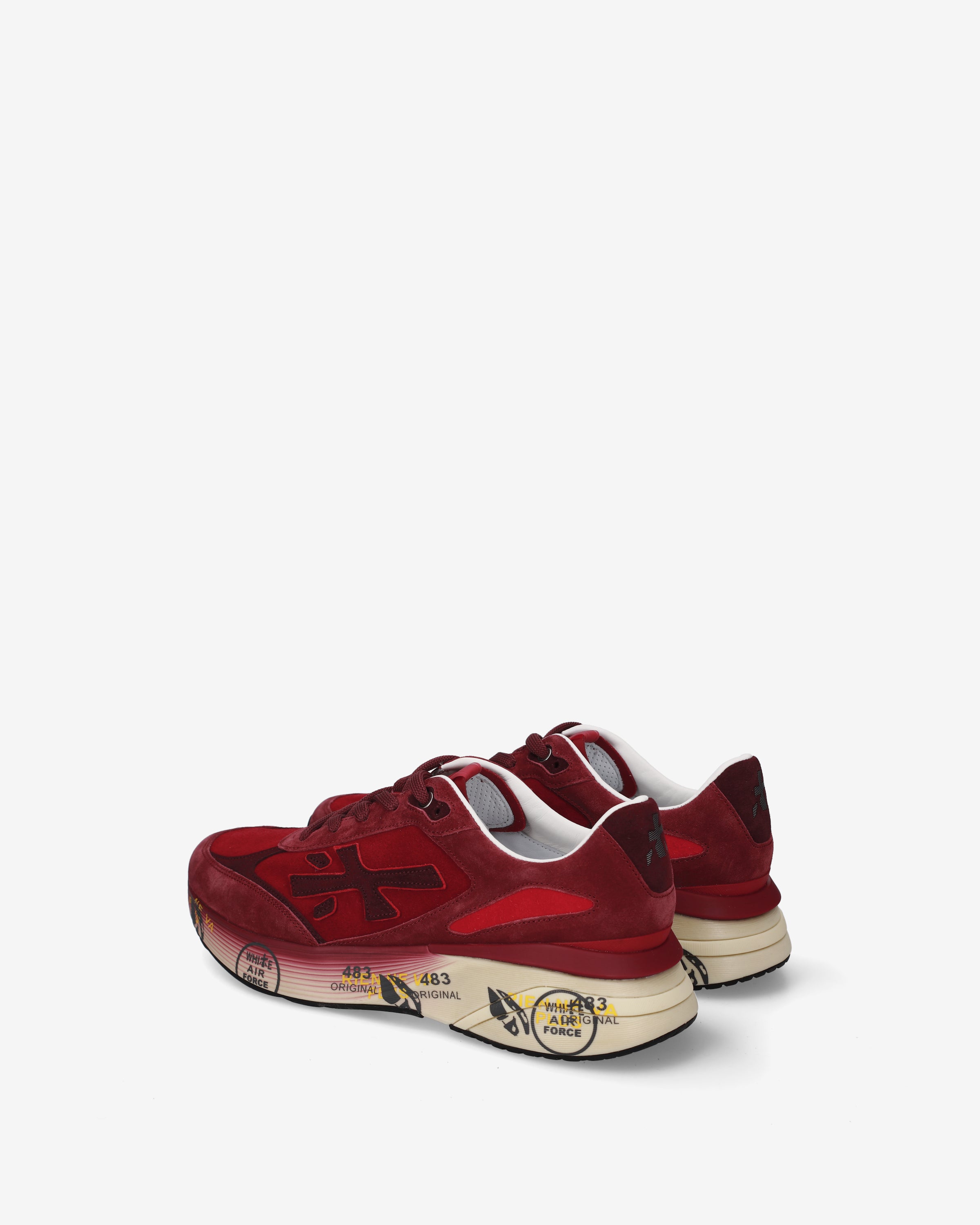 Premiata Moerun 8537 baskets bordeaux daim homme