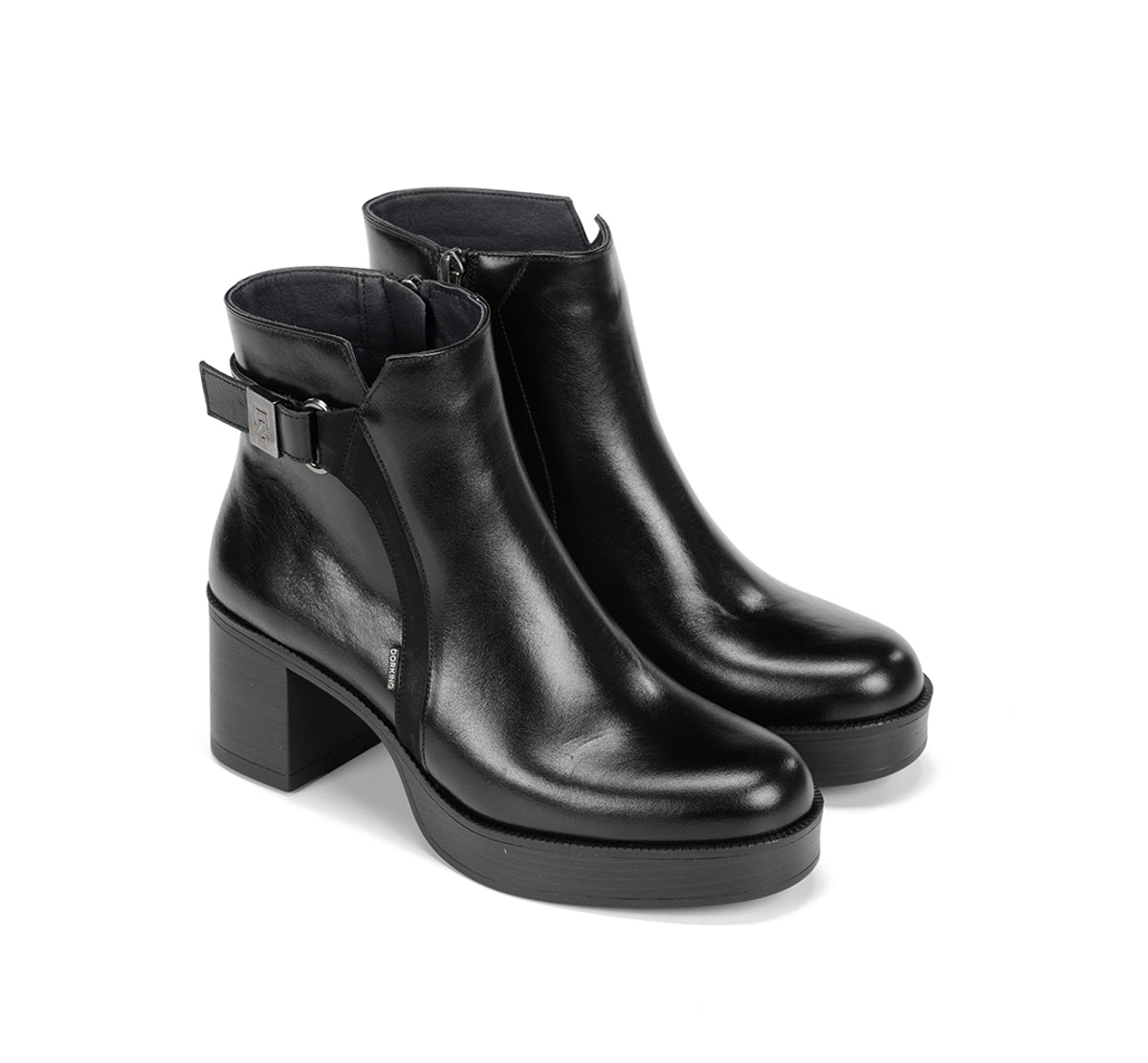 Dorking Bowy D9589 bottines talon noir