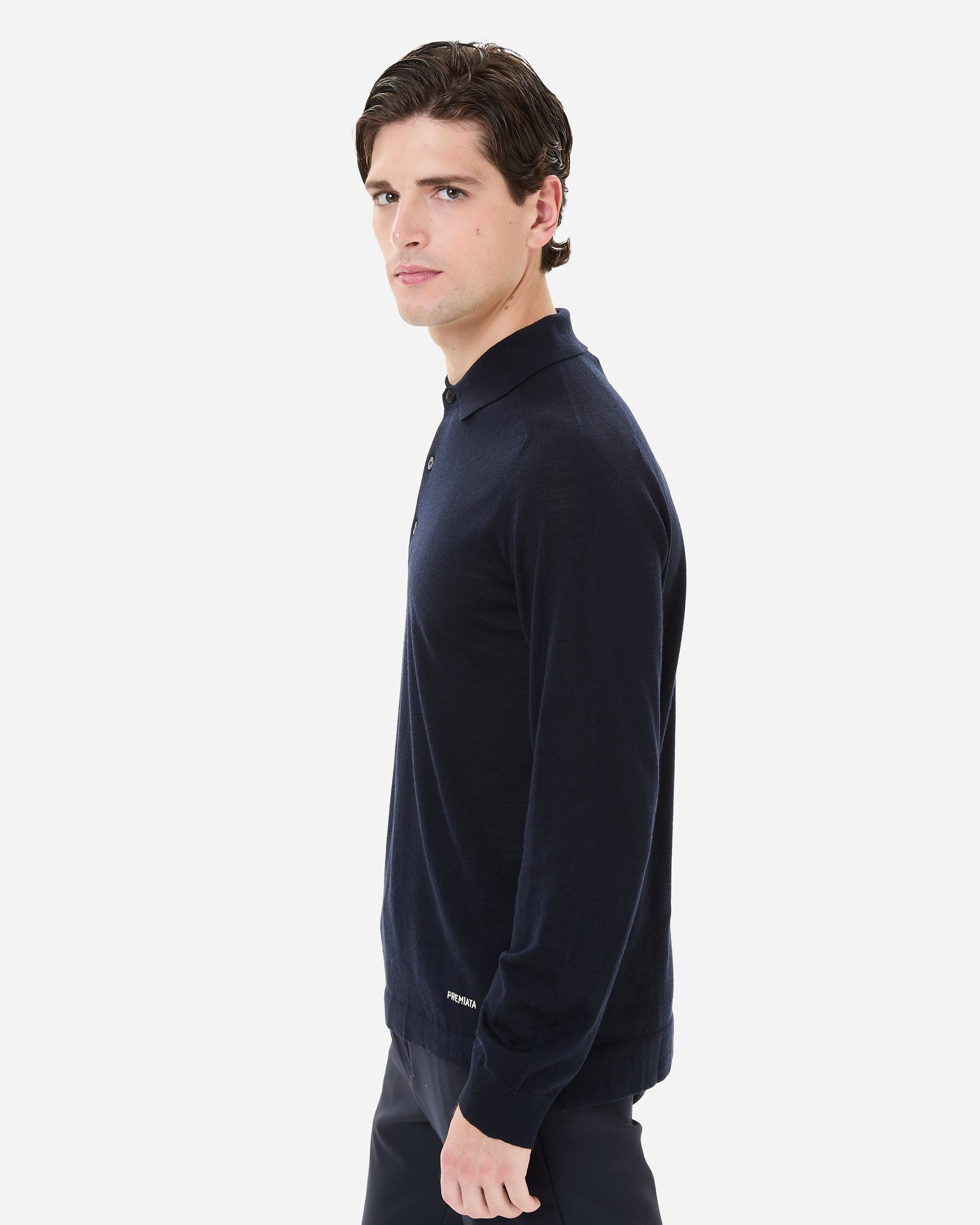 Premiata Polo Knit polo tricoté homme bleu marine