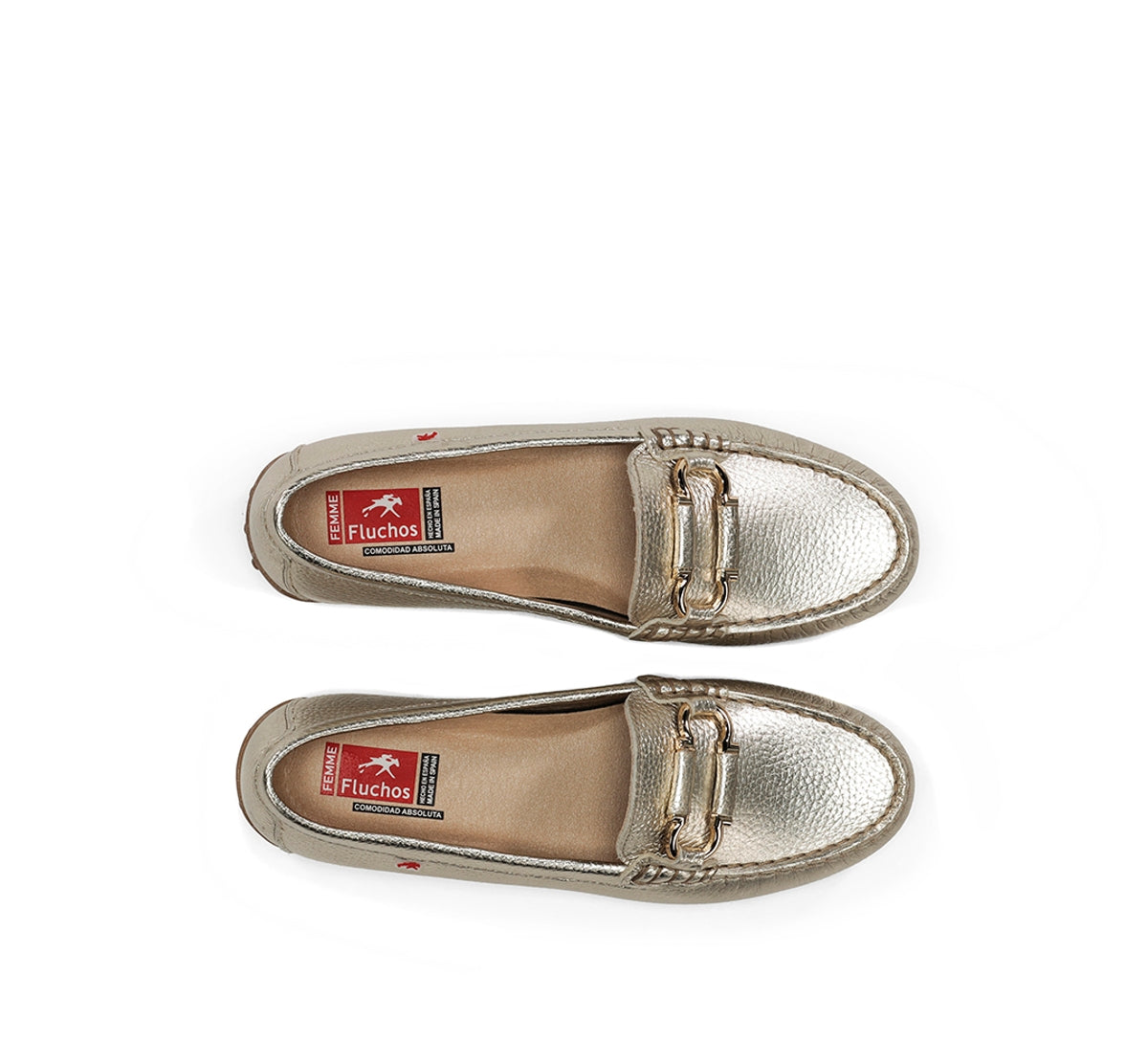 Fluchos Bruni F2156 mocassins doré femme cuir