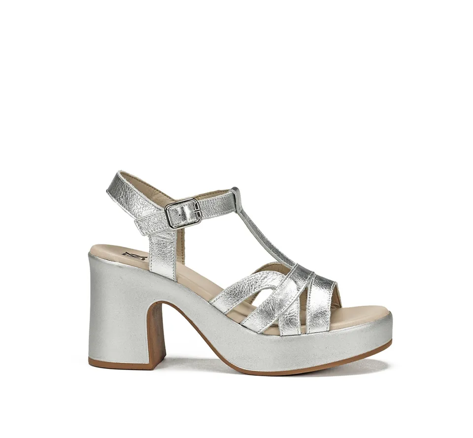Dorking Jessy D9276 sandale argent femme talon