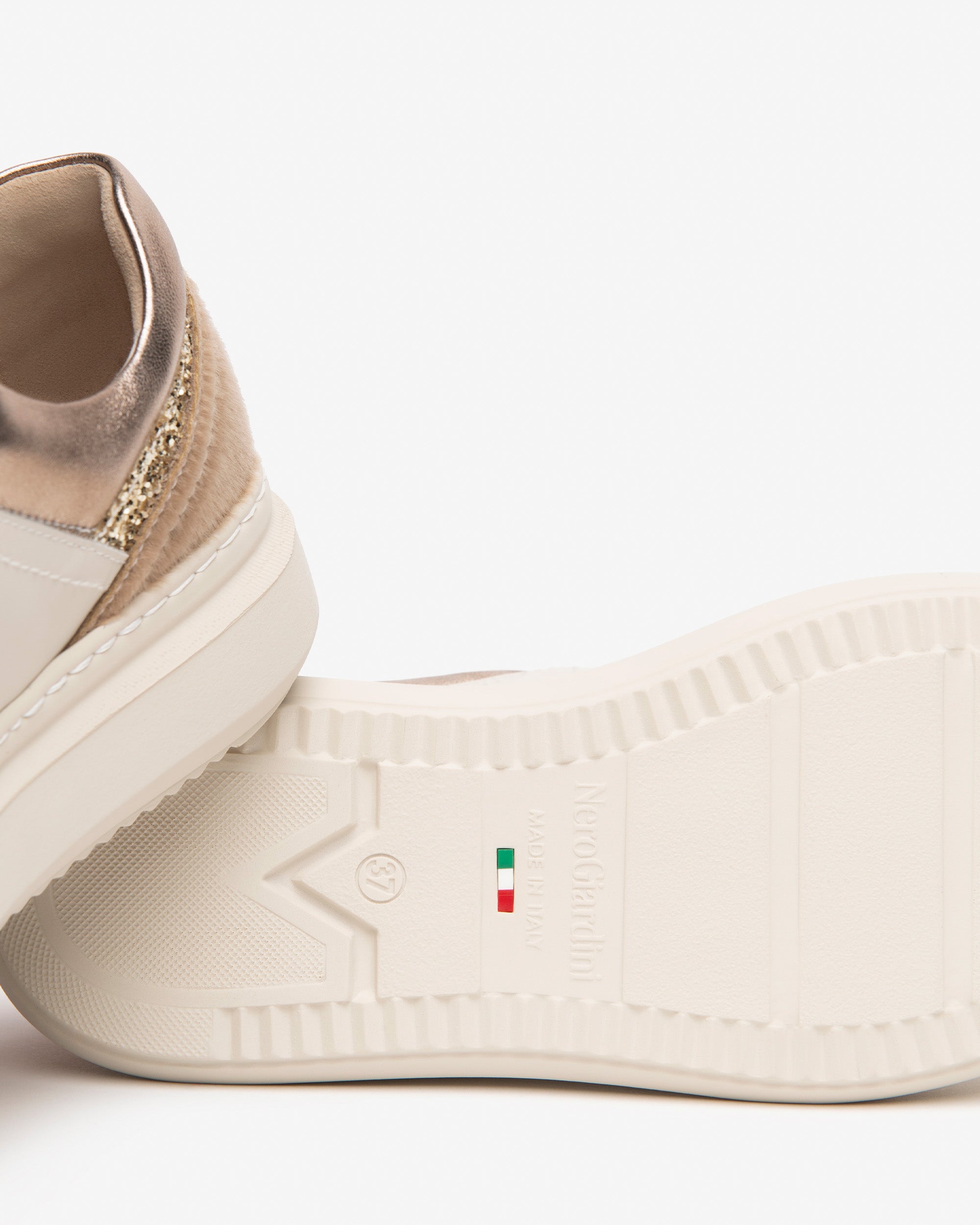 Nero Giardini Sneakers Cuir Femme Plateforme 40 mm