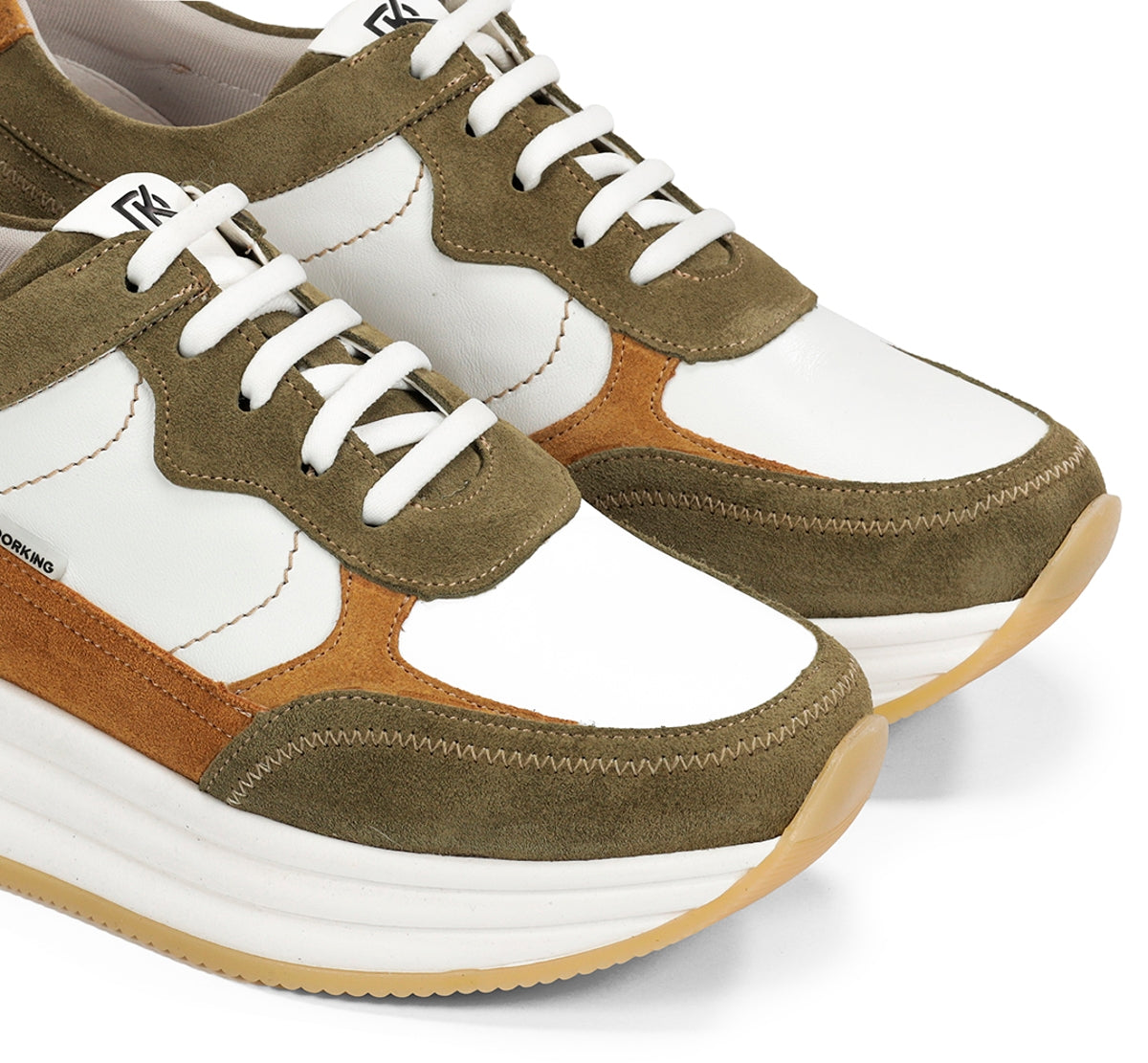 Fluchos Dorking Draz D9436 baskets vert femme plateforme