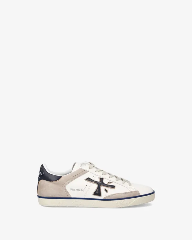 Premiata Steven 7285 sneakers homme blanc beige