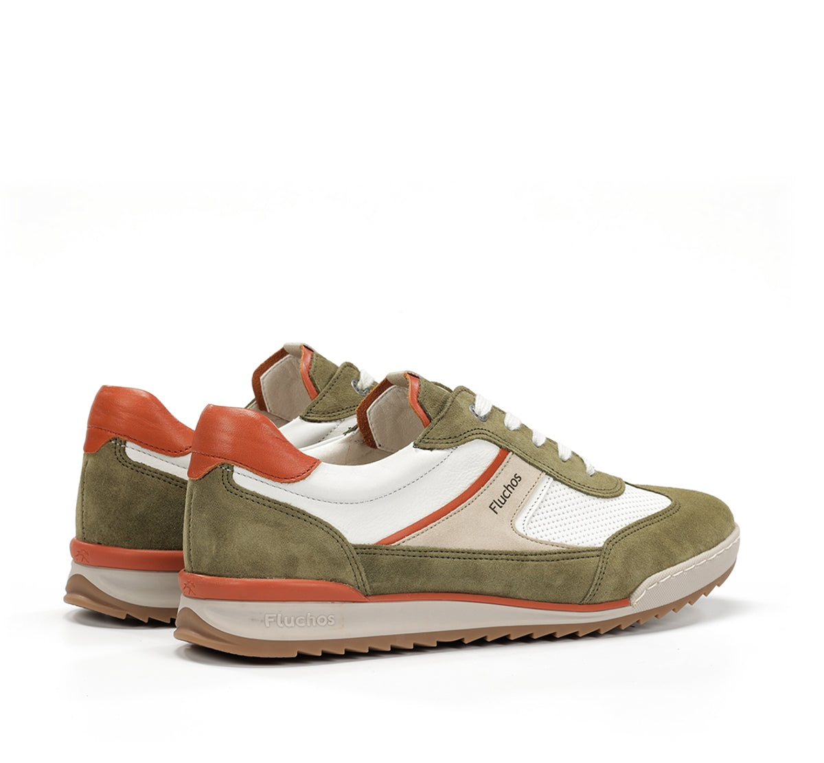 Fluchos Elder F2184 baskets vert homme cuir confort