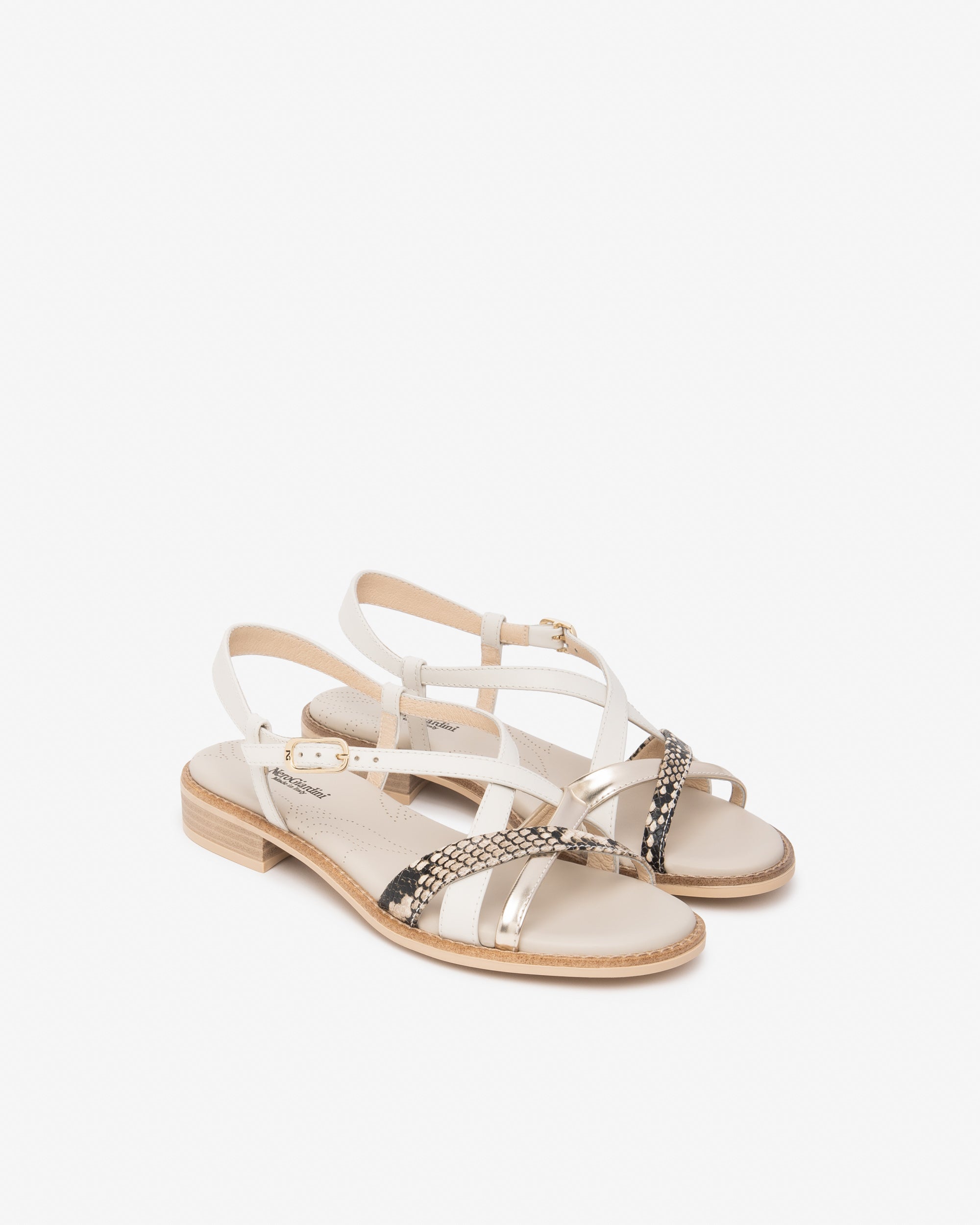Nero Giardini Sandals sandales tissu cuir femme