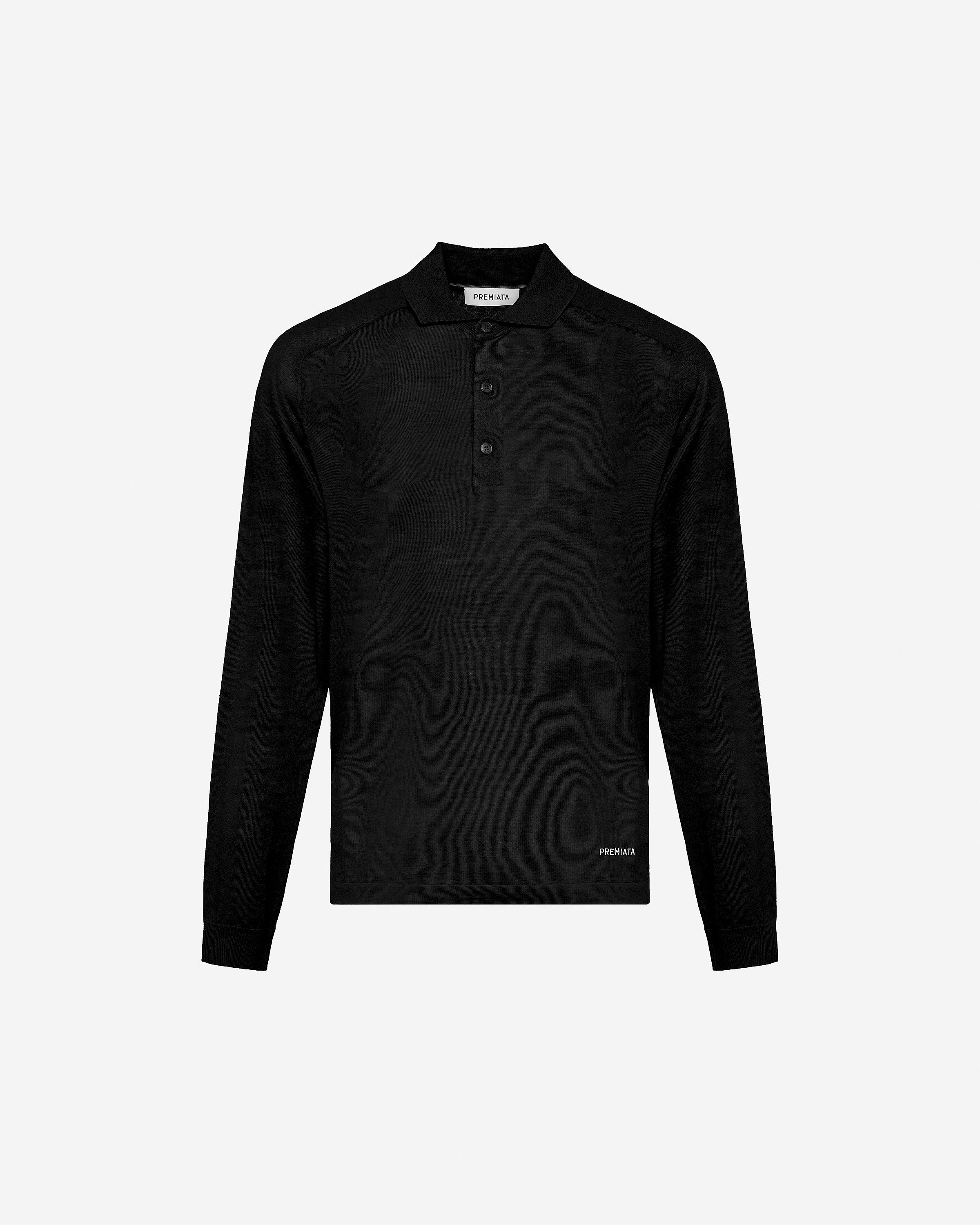 Premiata Polo Knit pull noir M manches longues