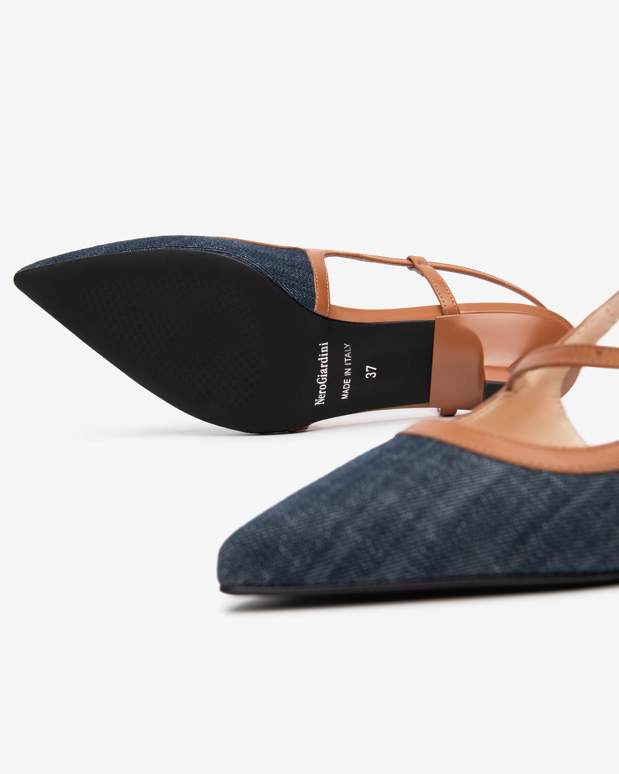 Nero Giardini Slingback escarpins femme cuir tissu