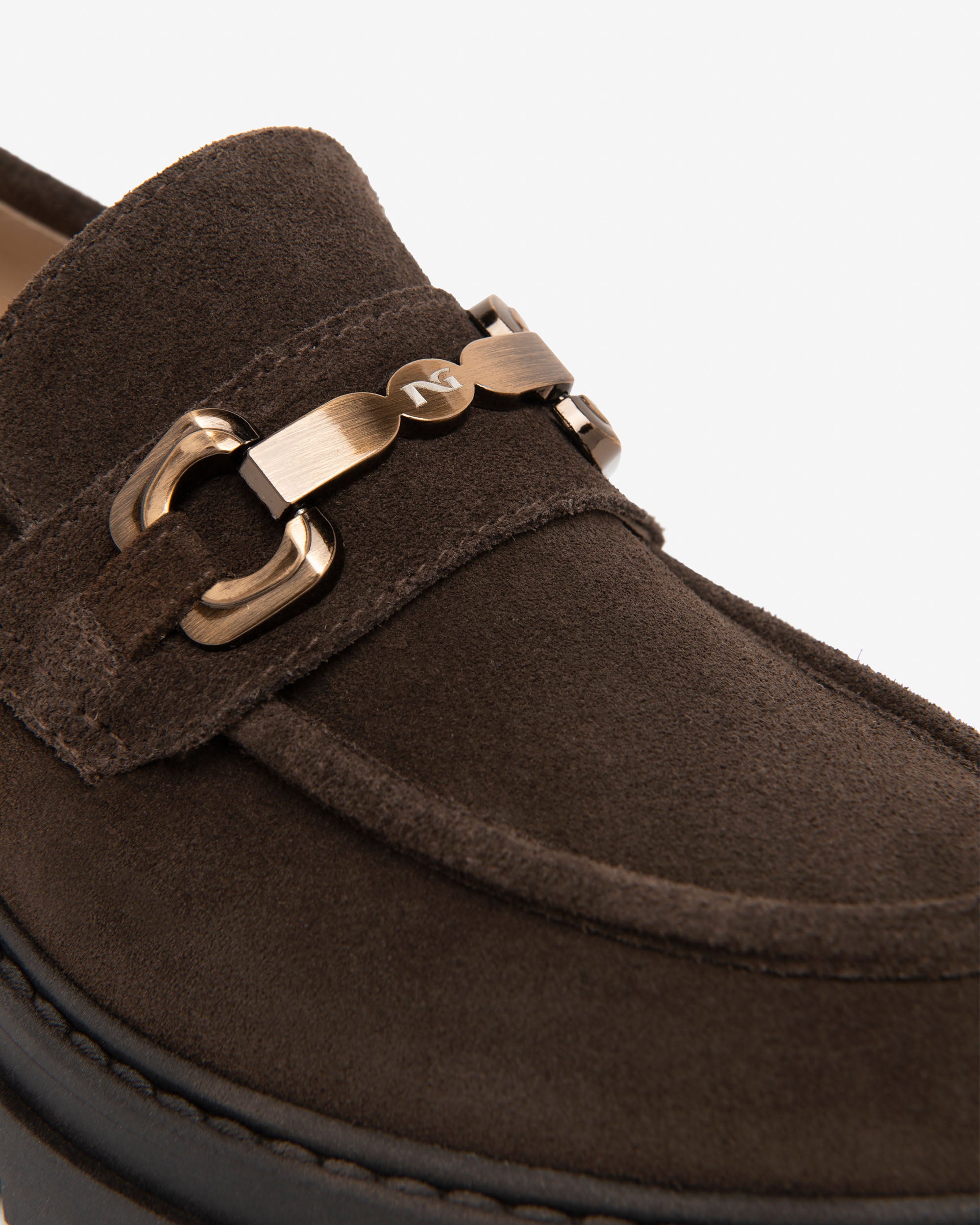 Nero Giardini Loafers mocassins daim femme talon bloc
