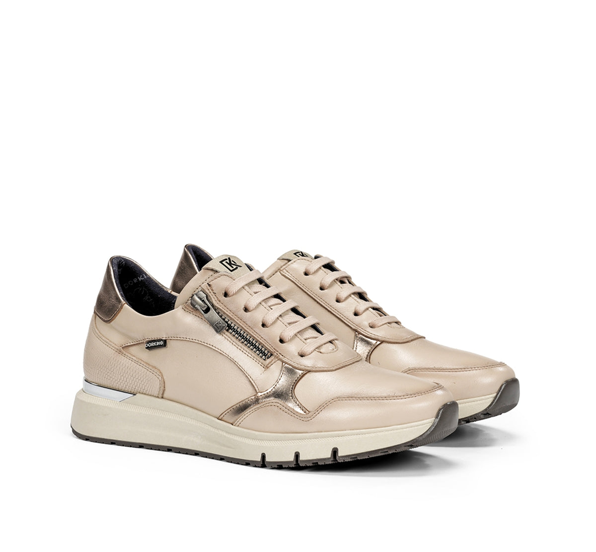 Dorking Serena D9212 baskets femme taupe cuir