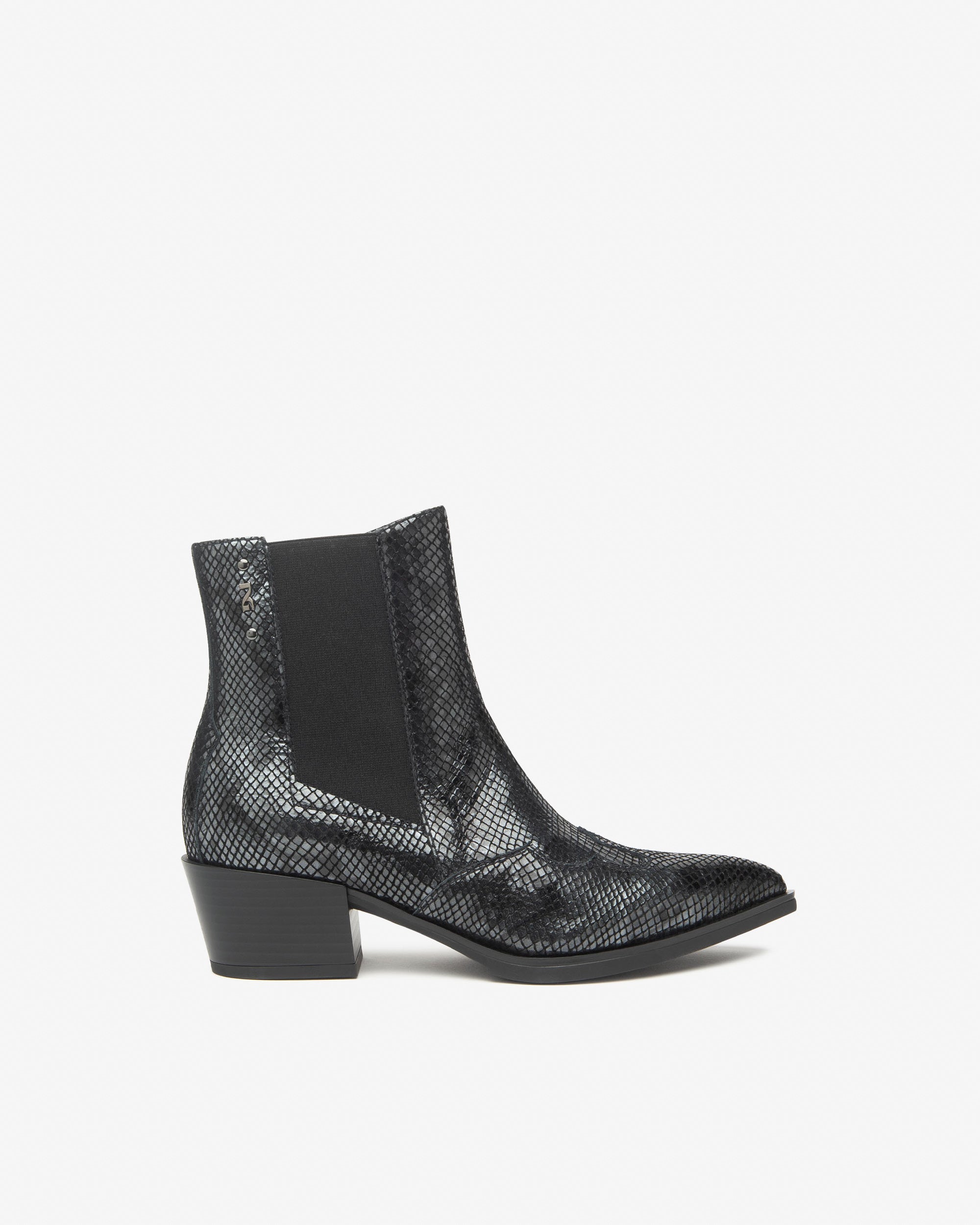 Nero Giardini Chelsea Boots bottines cuir python femme talon
