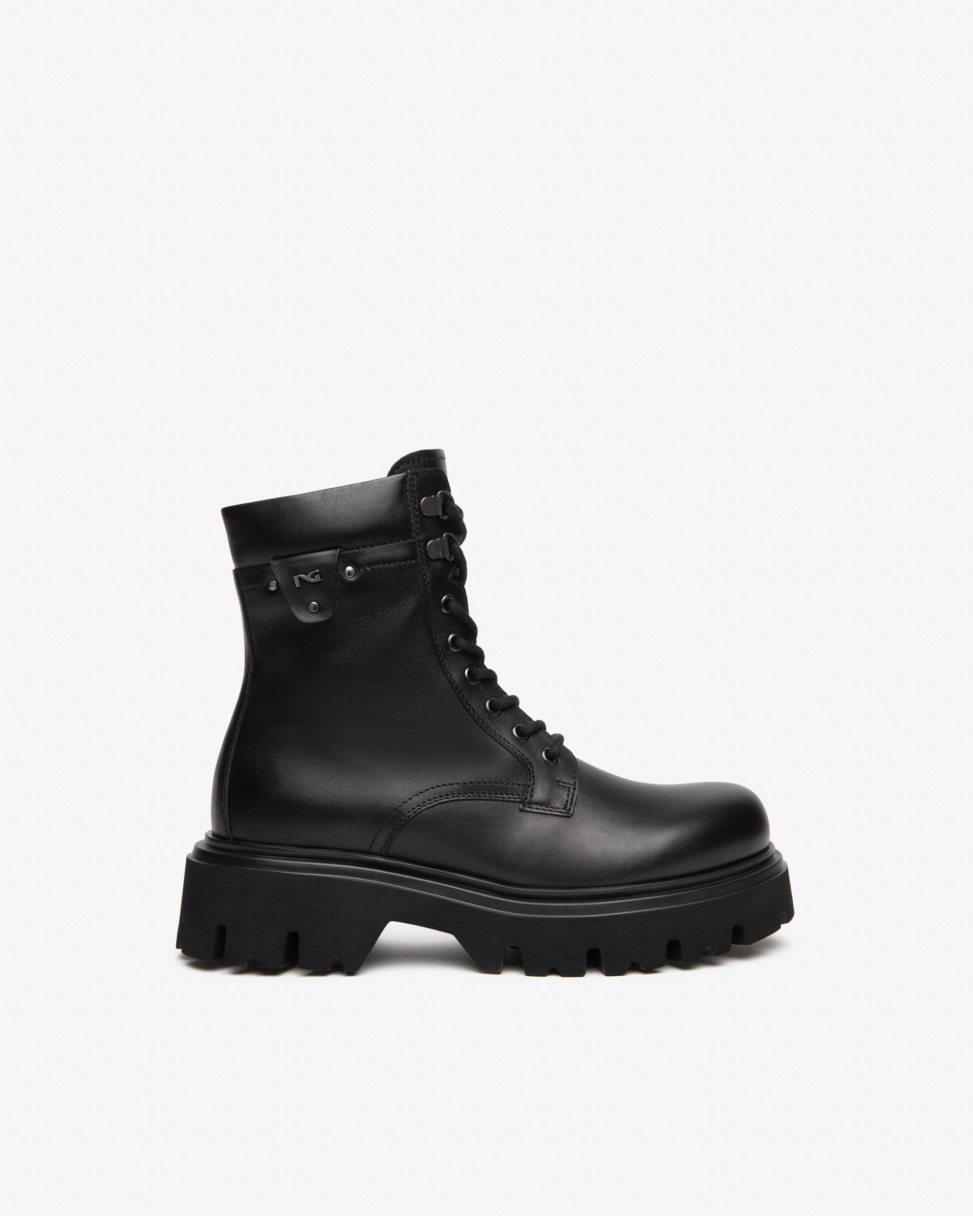Nero Giardini Combat Boots rangers cuir femme talon 55mm