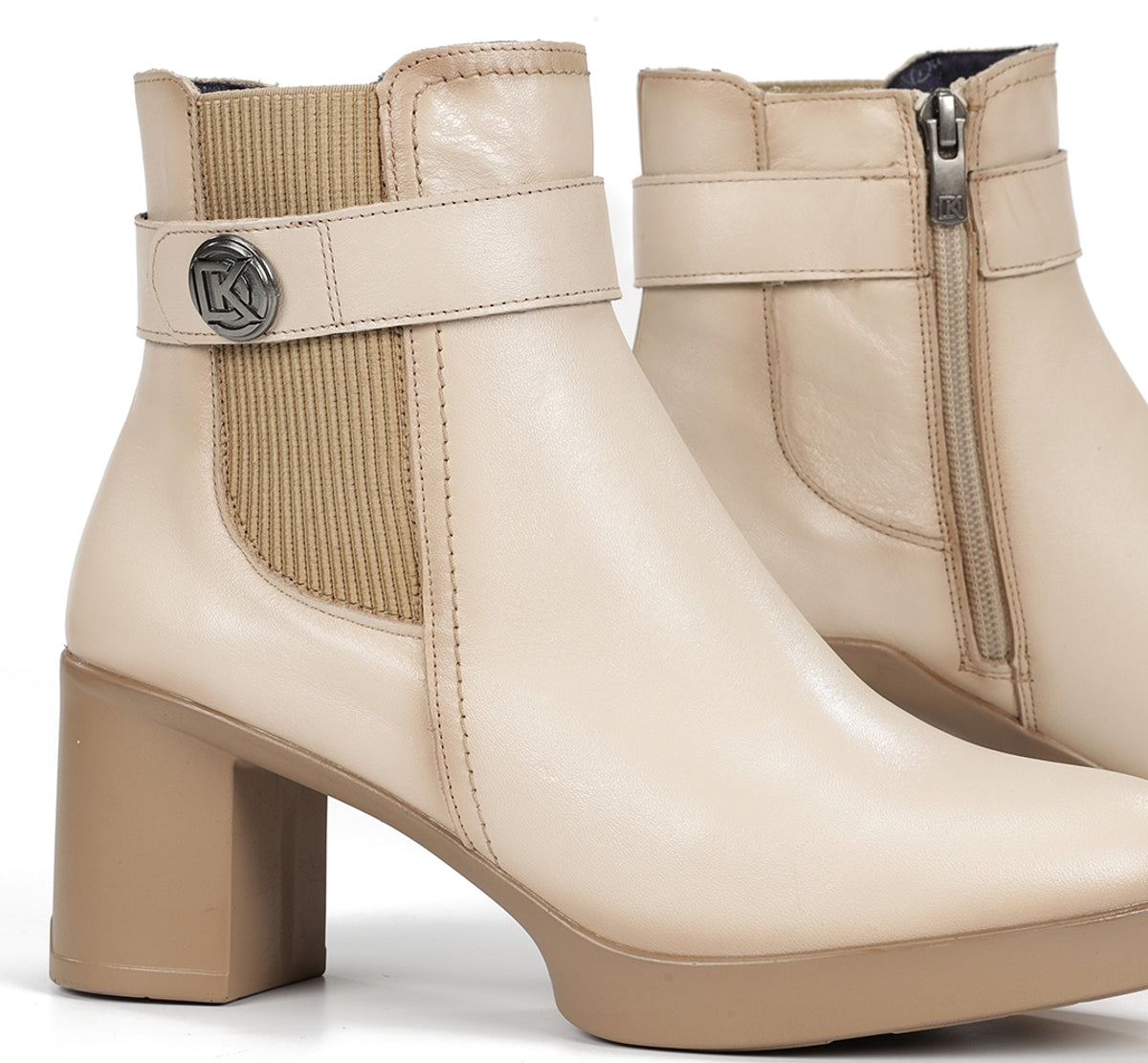Fluchos Dorking Elite D9422 bottines taupe cuir femme