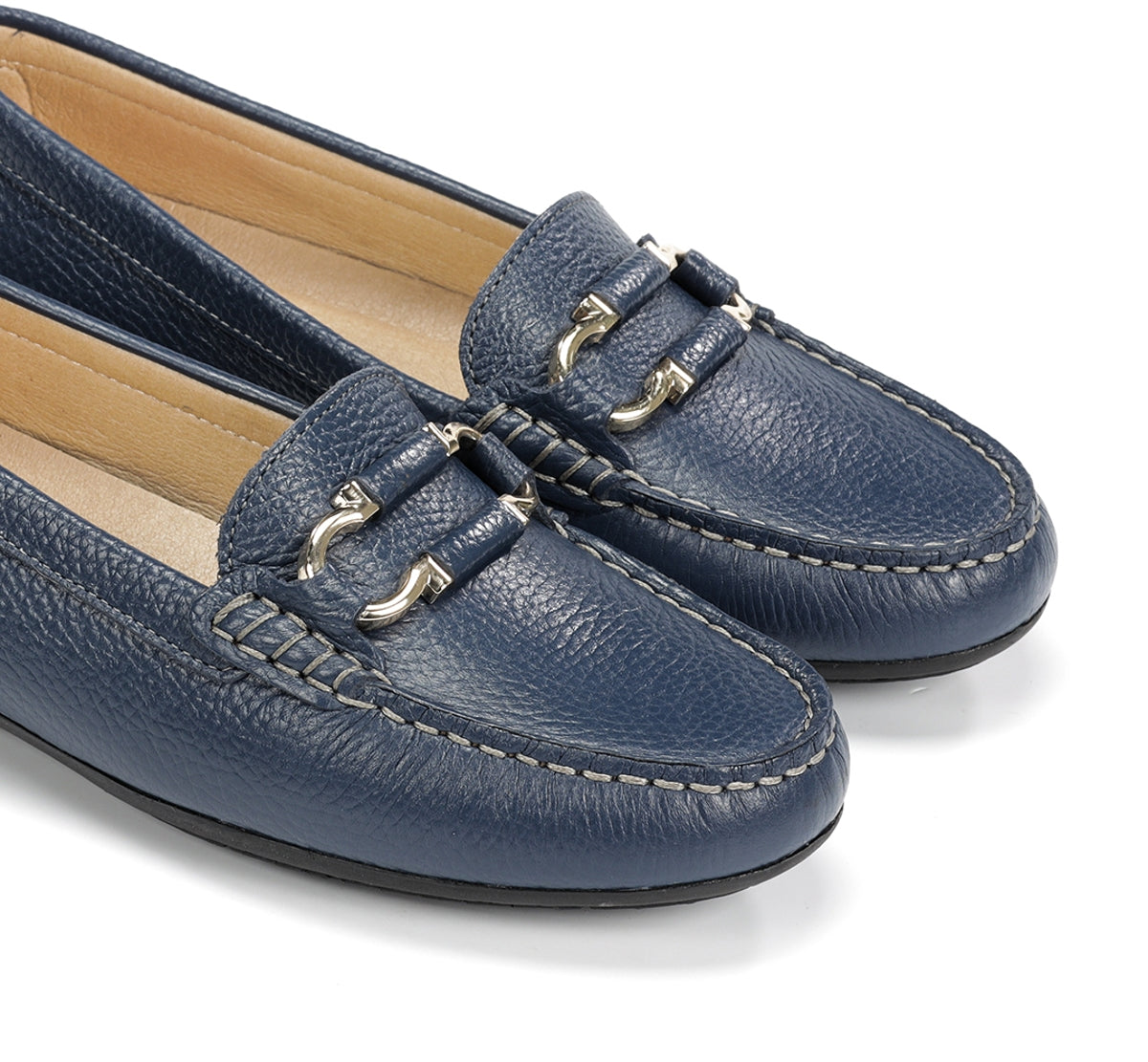 Fluchos Bruni F2156 mocassins femme bleus cuir