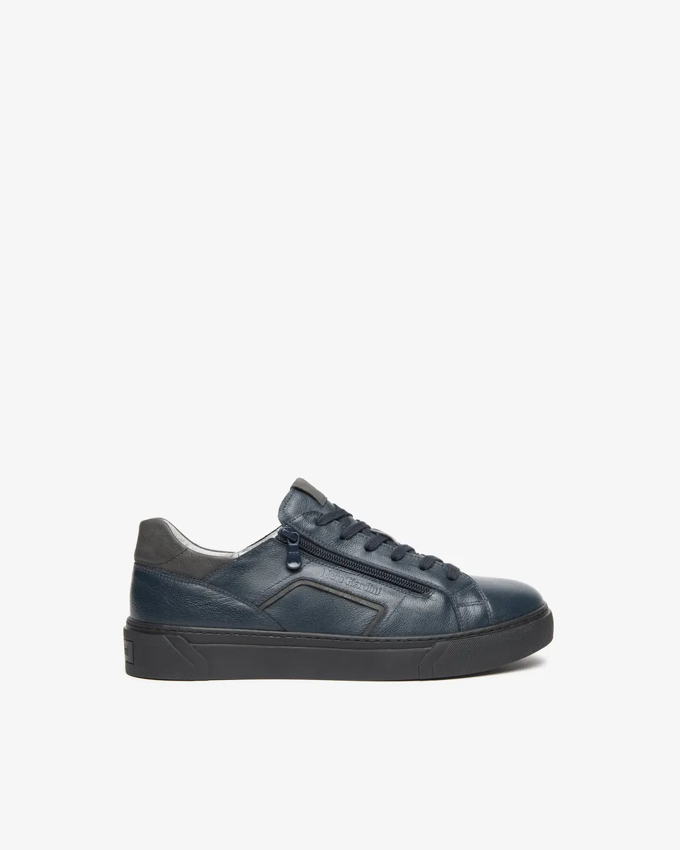 Nero Giardini Sneakers baskets homme cuir zip