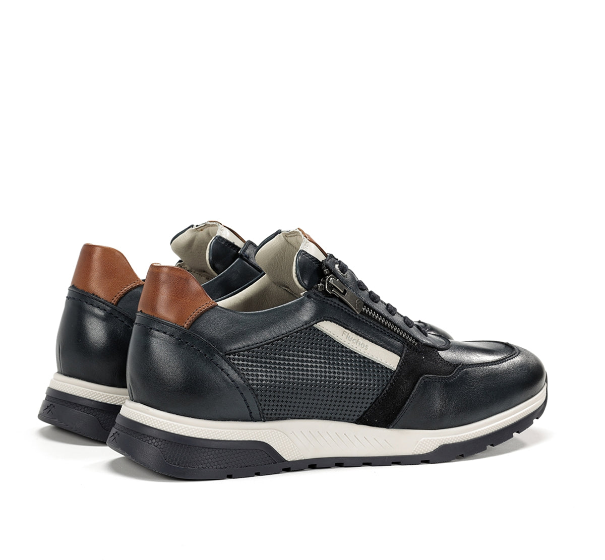 Fluchos Louis F1752 basket homme bleu cuir