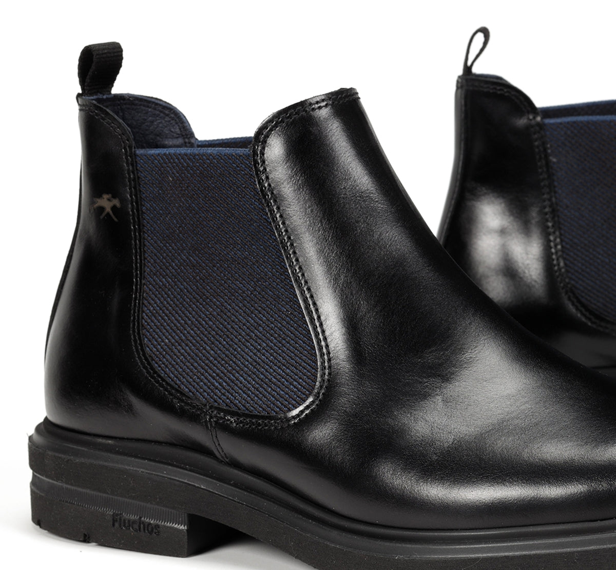 Fluchos Botines Belgas F0770 bottines homme noir cuir