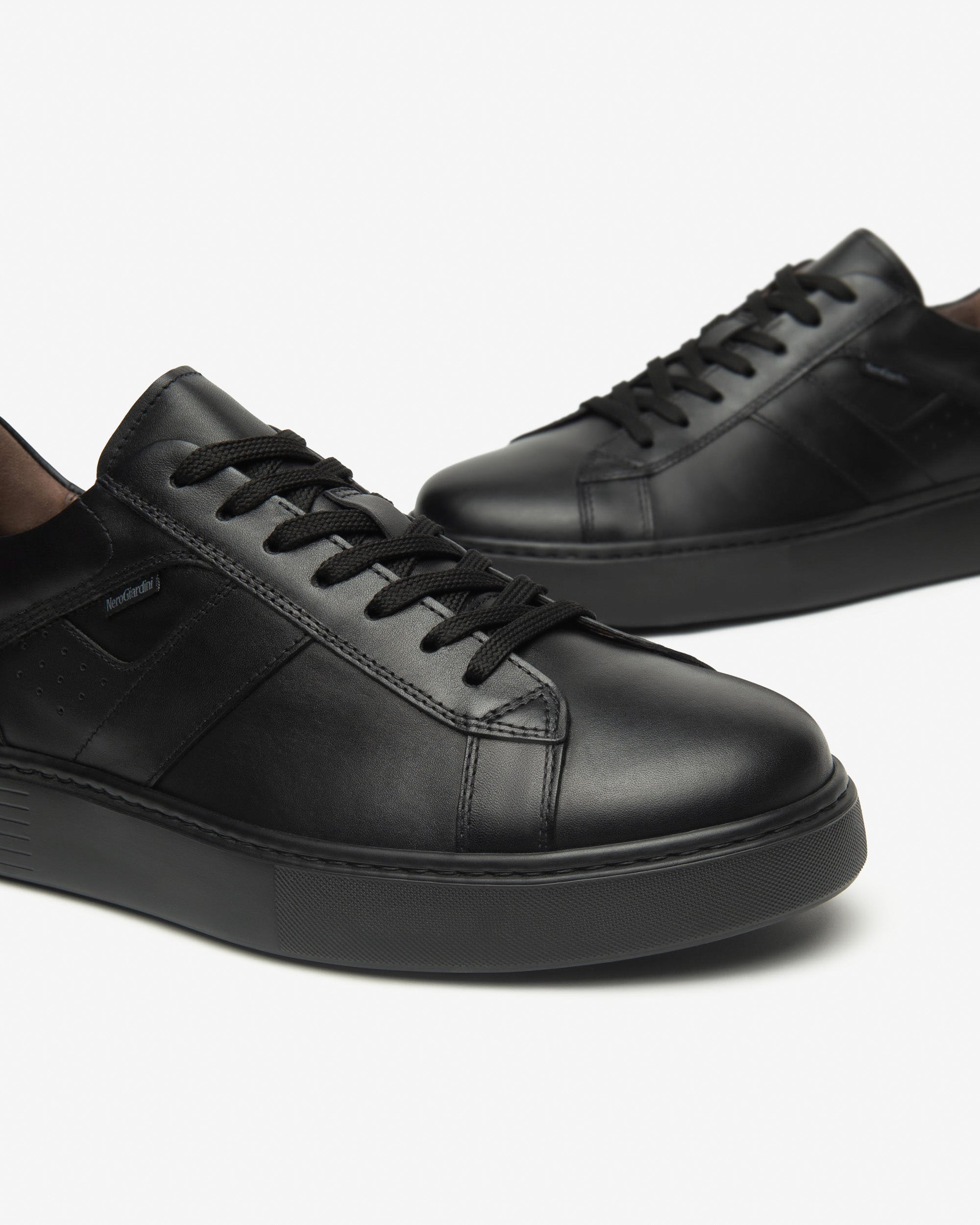 Nero Giardini Sneakers baskets cuir homme Memory hiver