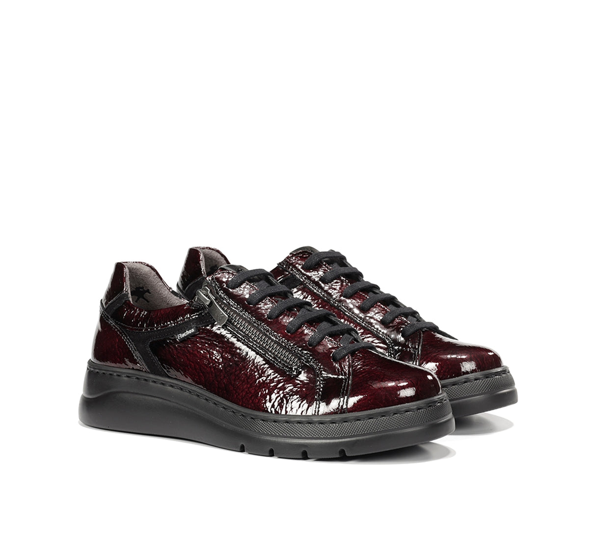 Fluchos Pompas F1666 baskets femme bordeaux cuir