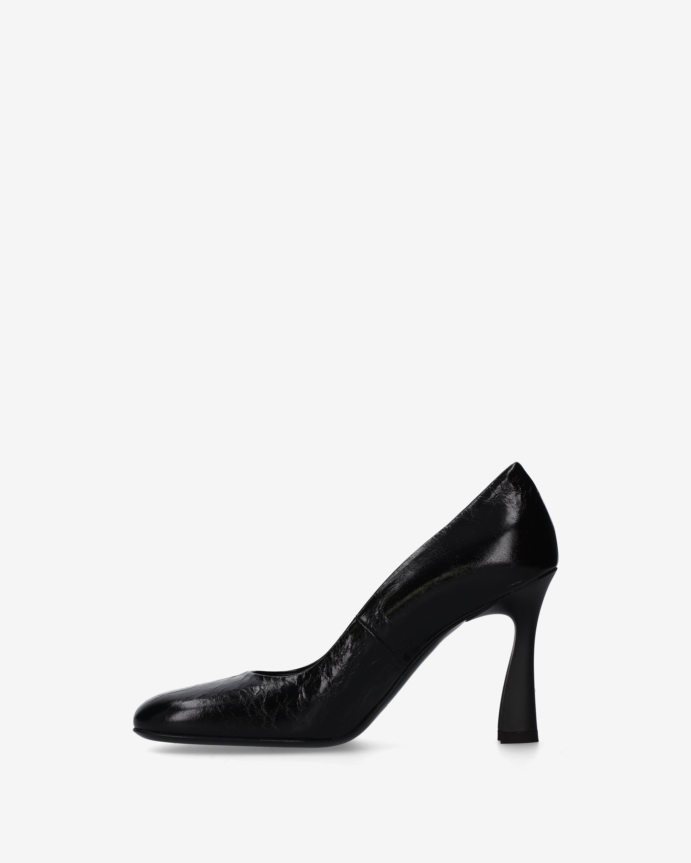 Premiata escarpins cuir noir talon sculpté femme