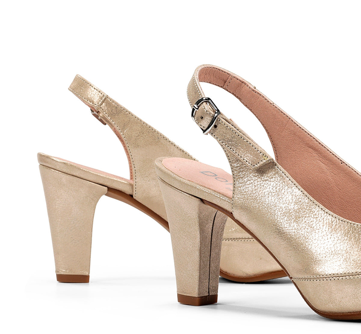 Dorking by Fluchos Blesa D5833 escarpin doré talon moyen