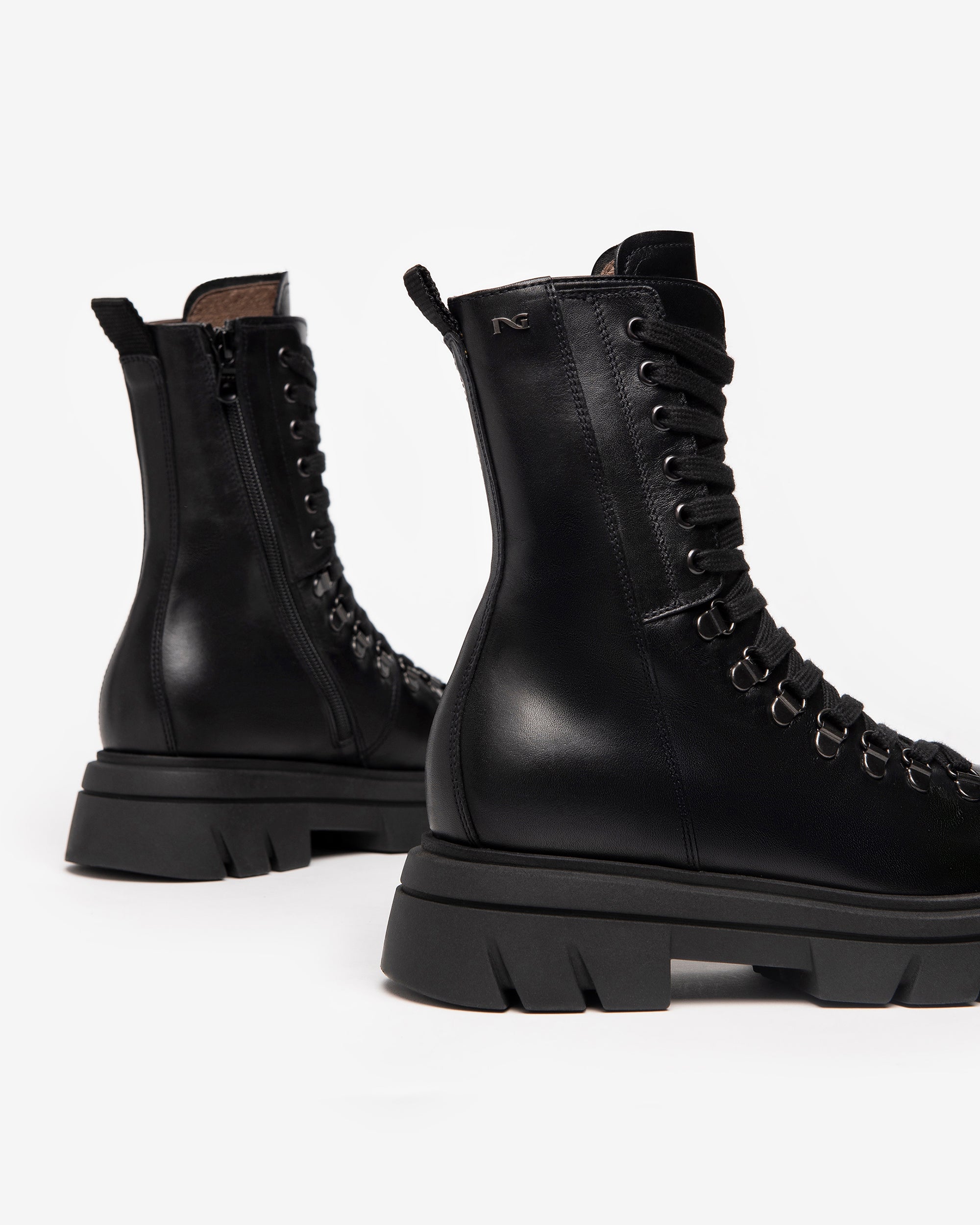 Nero Giardini Combat Boots bottines cuir femme