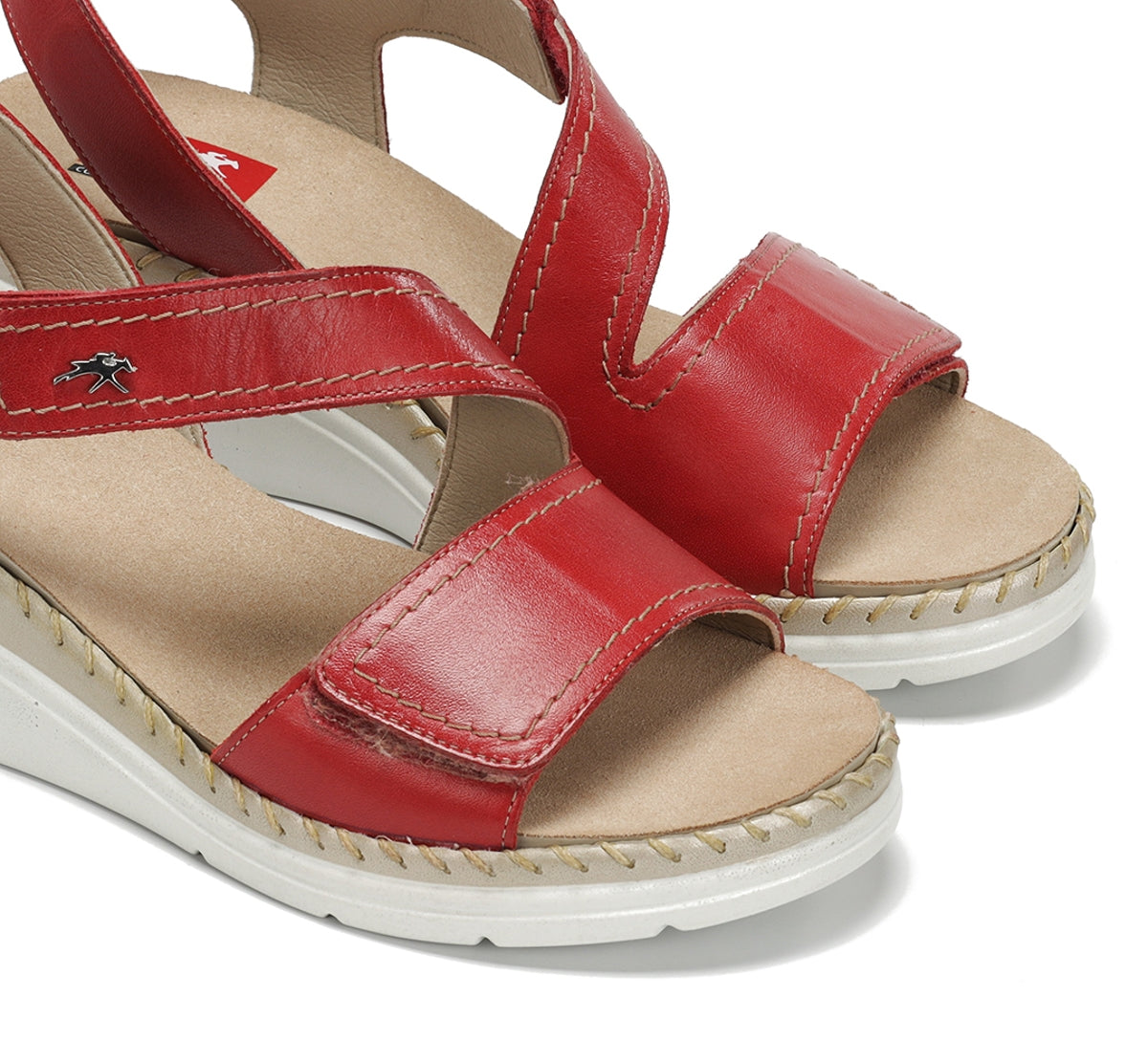 Fluchos Leza F2137 sandales femme rouges cuir
