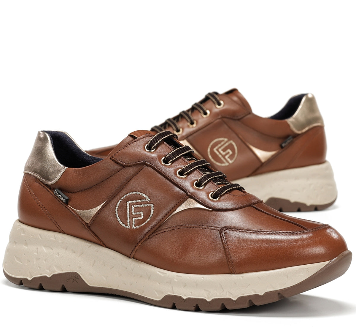 Fluchos Nexus F2309 baskets marron femme cuir