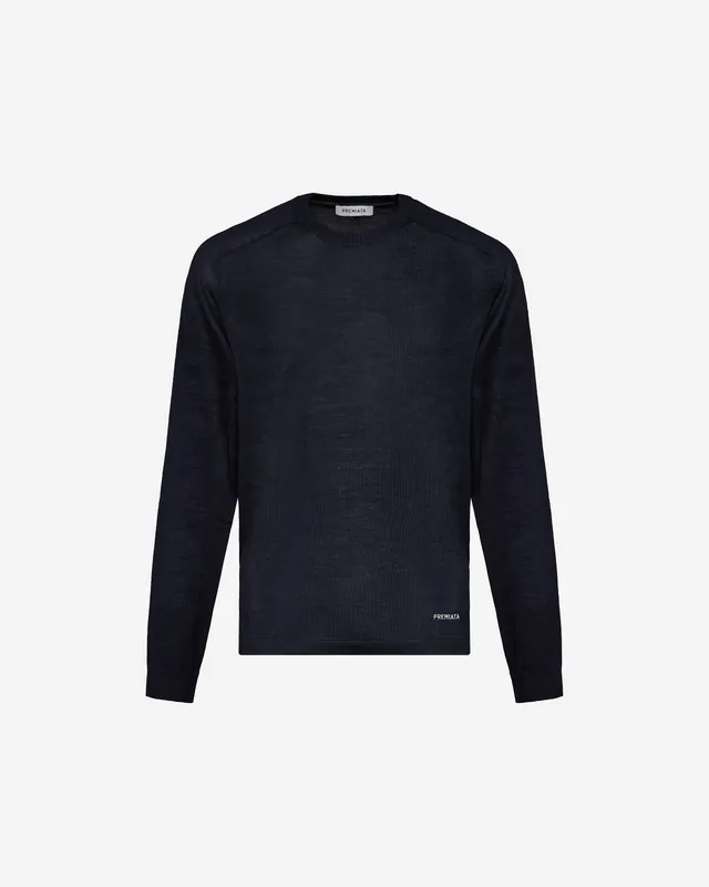 Premiata Maglia Essential pull bleu marine homme