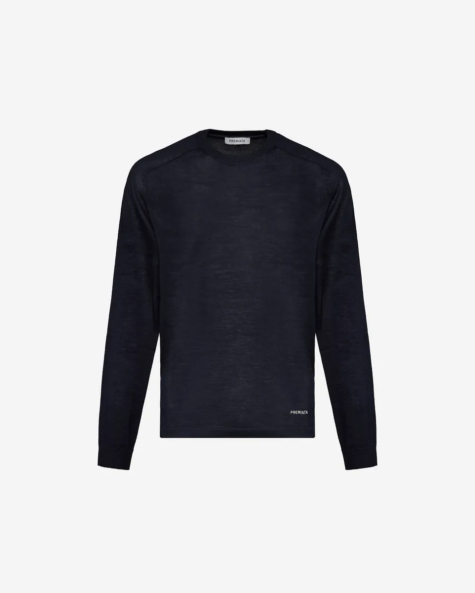 Premiata Maglia Essential pull bleu marine homme