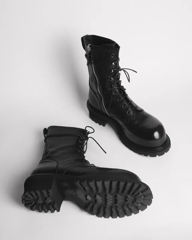Premiata 016 boots cuir lacets zip homme