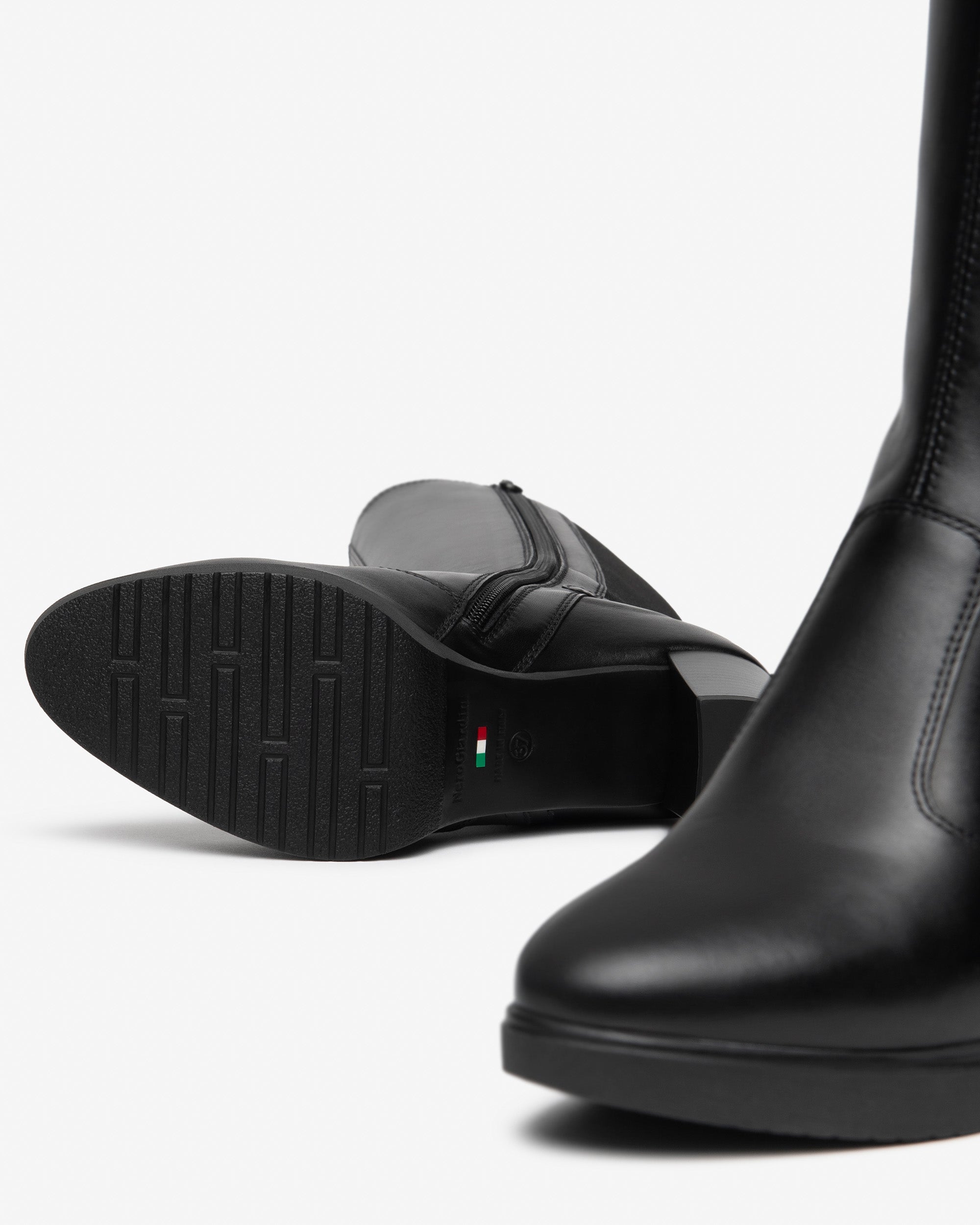 Nero Giardini Boots bottes cuir femme talon 70 mm