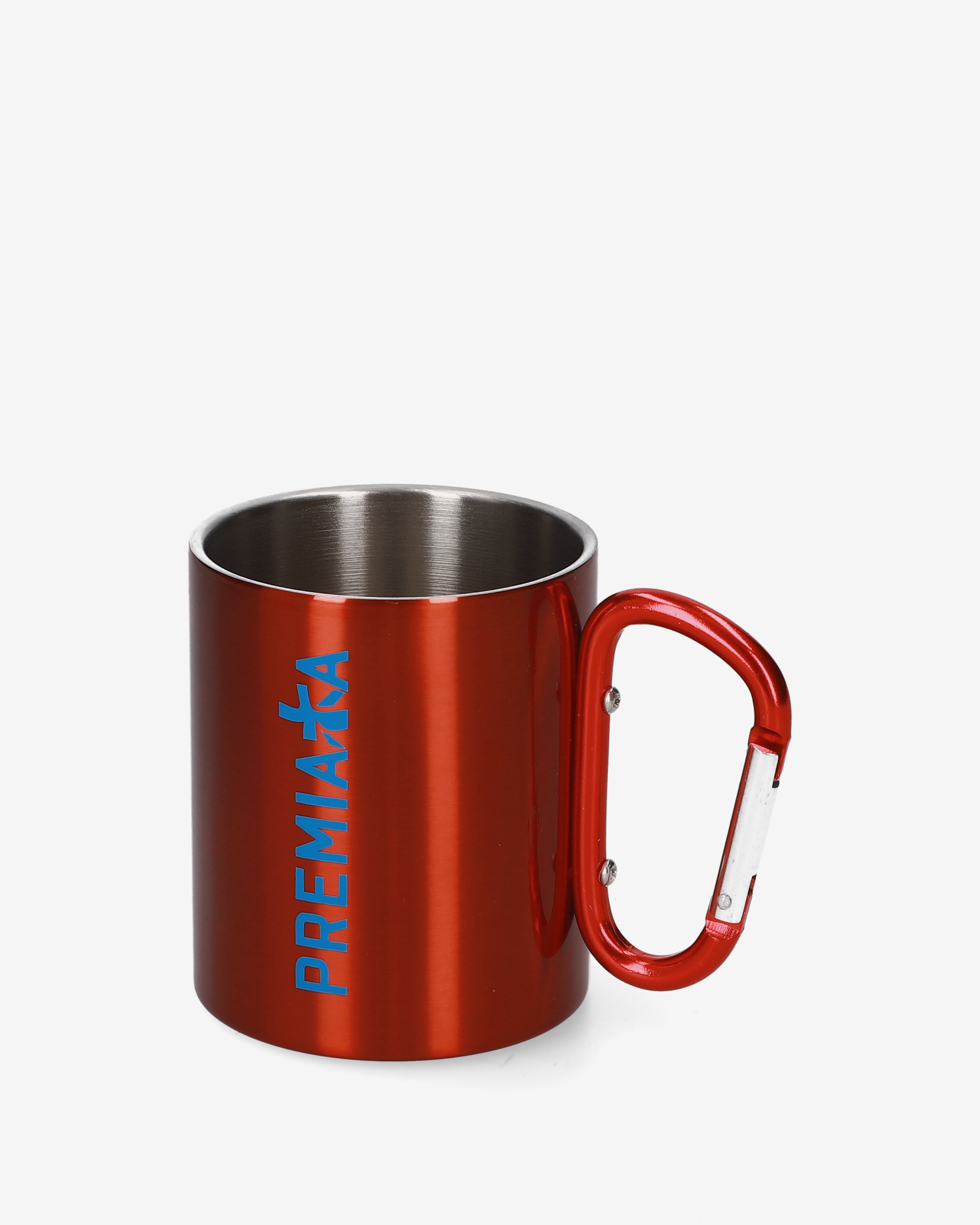 Premiata mug rouge inox mousqueton carabiner