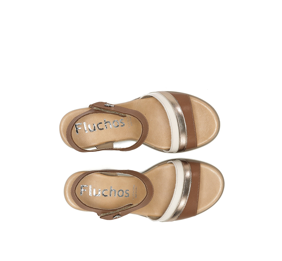 Fluchos Smash F2390 sandale femme marron compensée