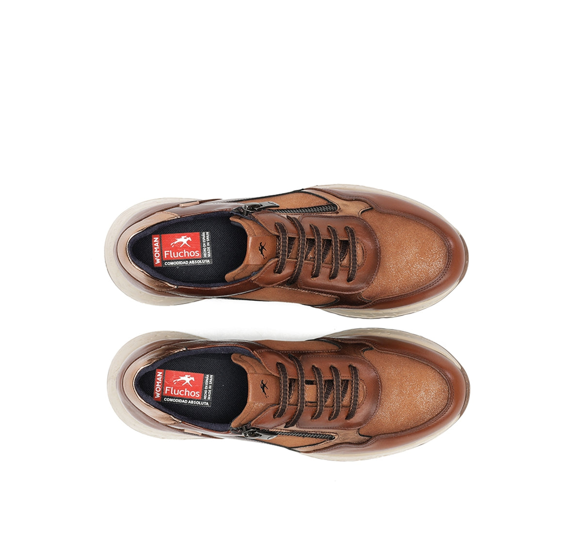 Fluchos Nexus F2308 baskets femme marron cuir