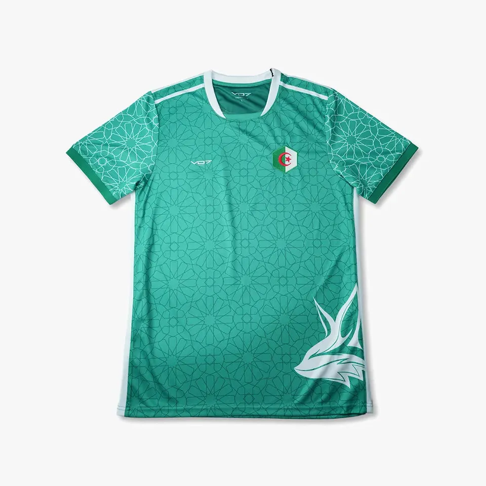 VO7 Algérie Green maillot foot vert fennec