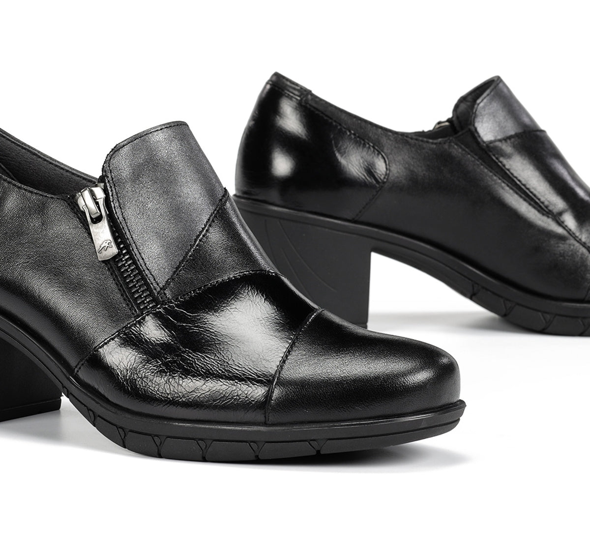 Fluchos Nydia F1802 slip on noir femme cuir