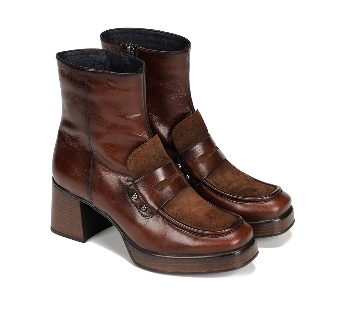 Dorking by Fluchos Cristel D9158 bottines femme marron plateforme