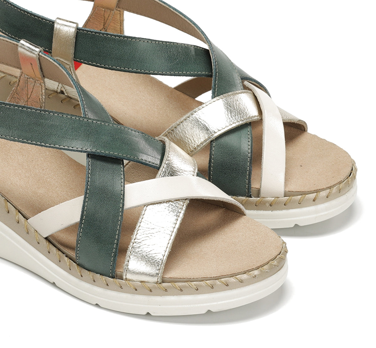 Fluchos Leza F2135 sandale femme bleu cuir confort