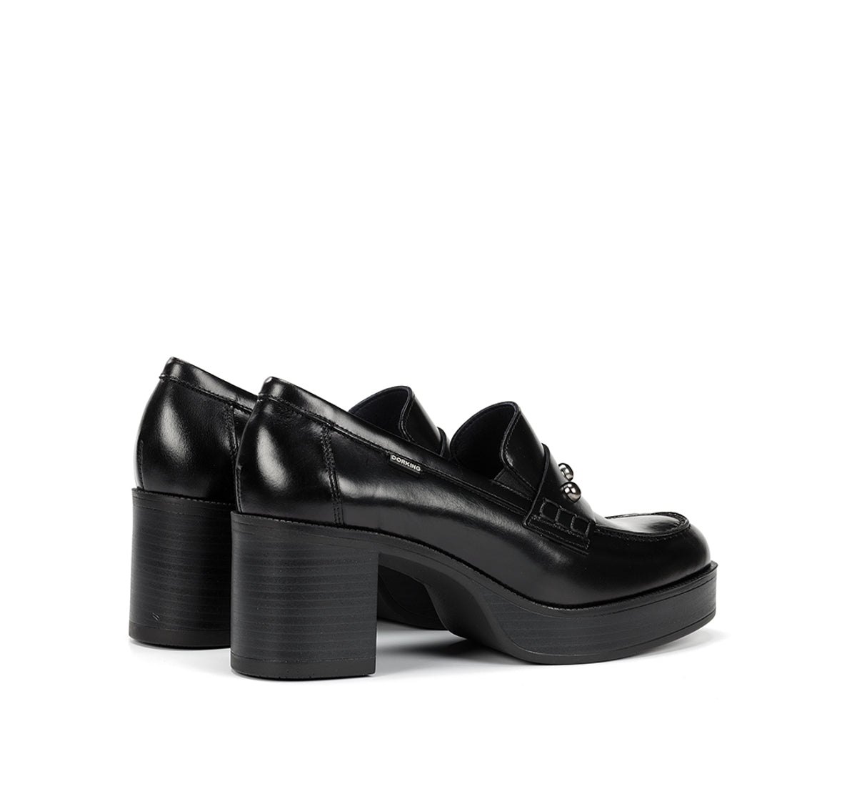 Dorking Bowy D9586 mocassin femme noir cuir