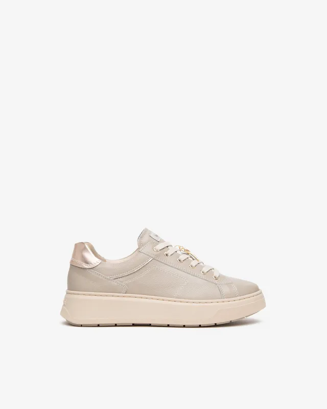 Nero Giardini Sneakers basket cuir femme semelle 40 mm