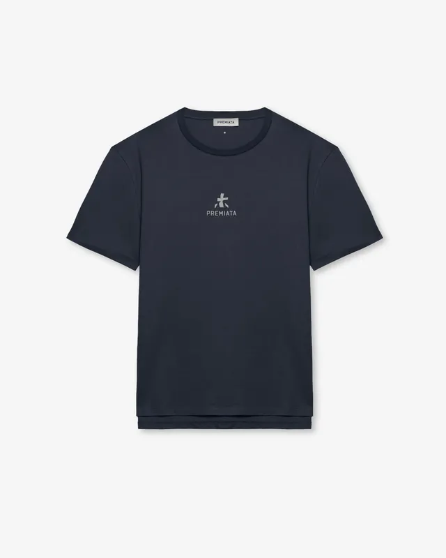 Premiata t-shirt homme coton bleu marine col rond