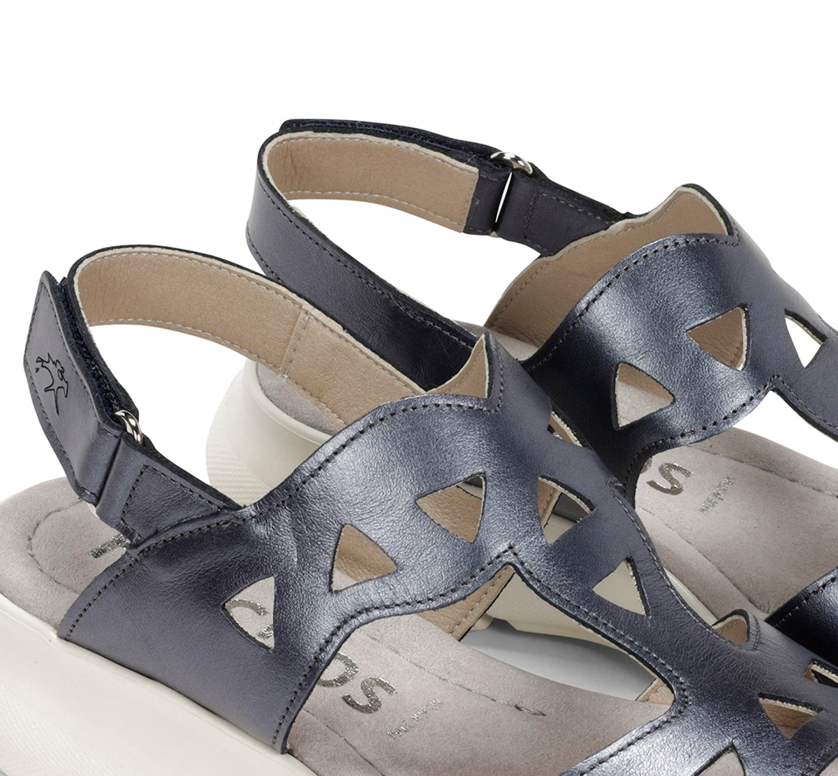 Fluchos Lua F1657 sandales femme bleu compensé