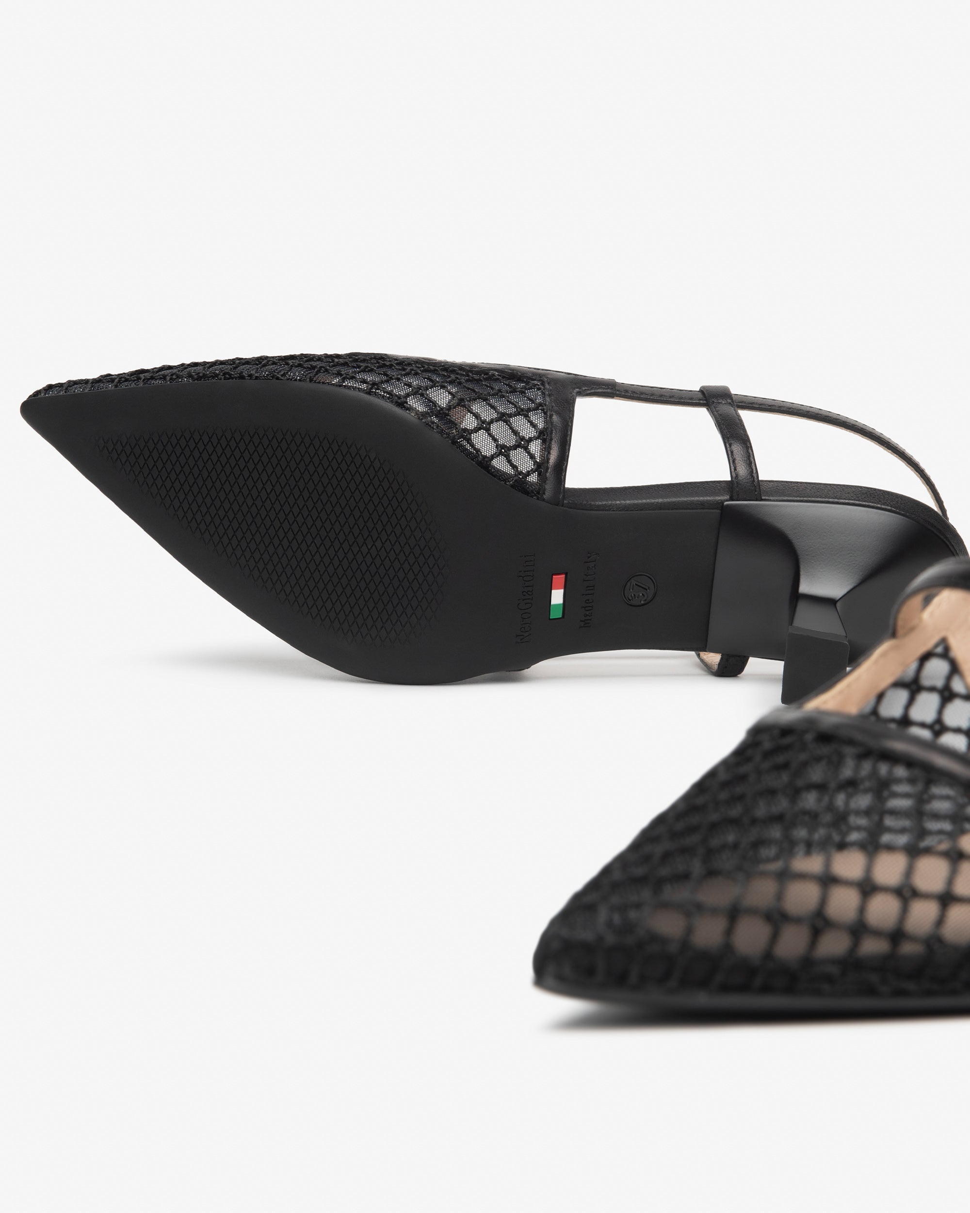 Nero Giardini Slingback escarpins cuir toile femme 38