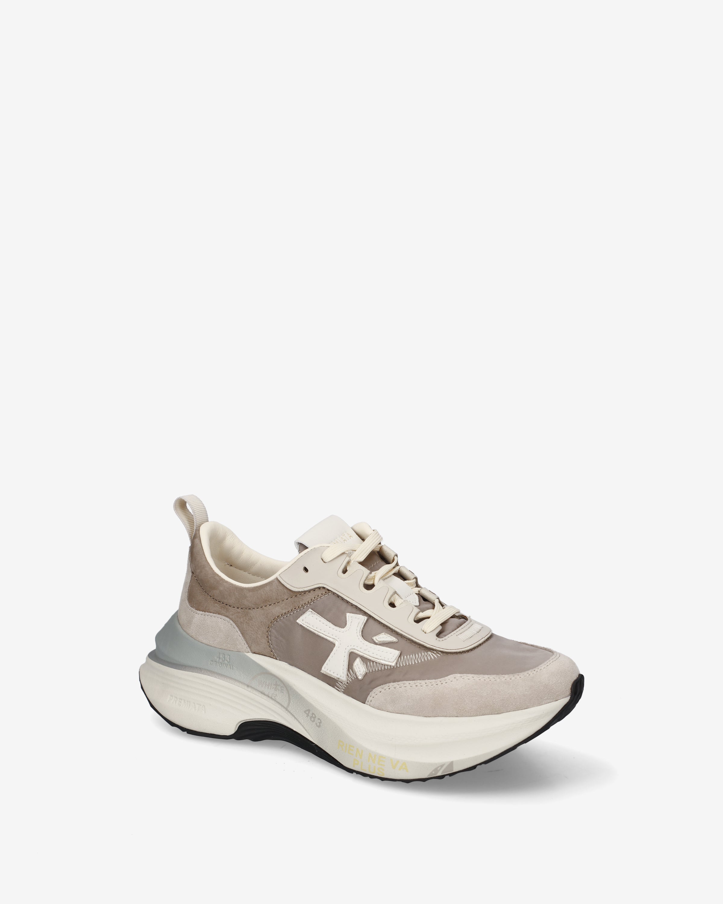 Premiata Hill 8710 sneakers femme beige semelle 5 cm