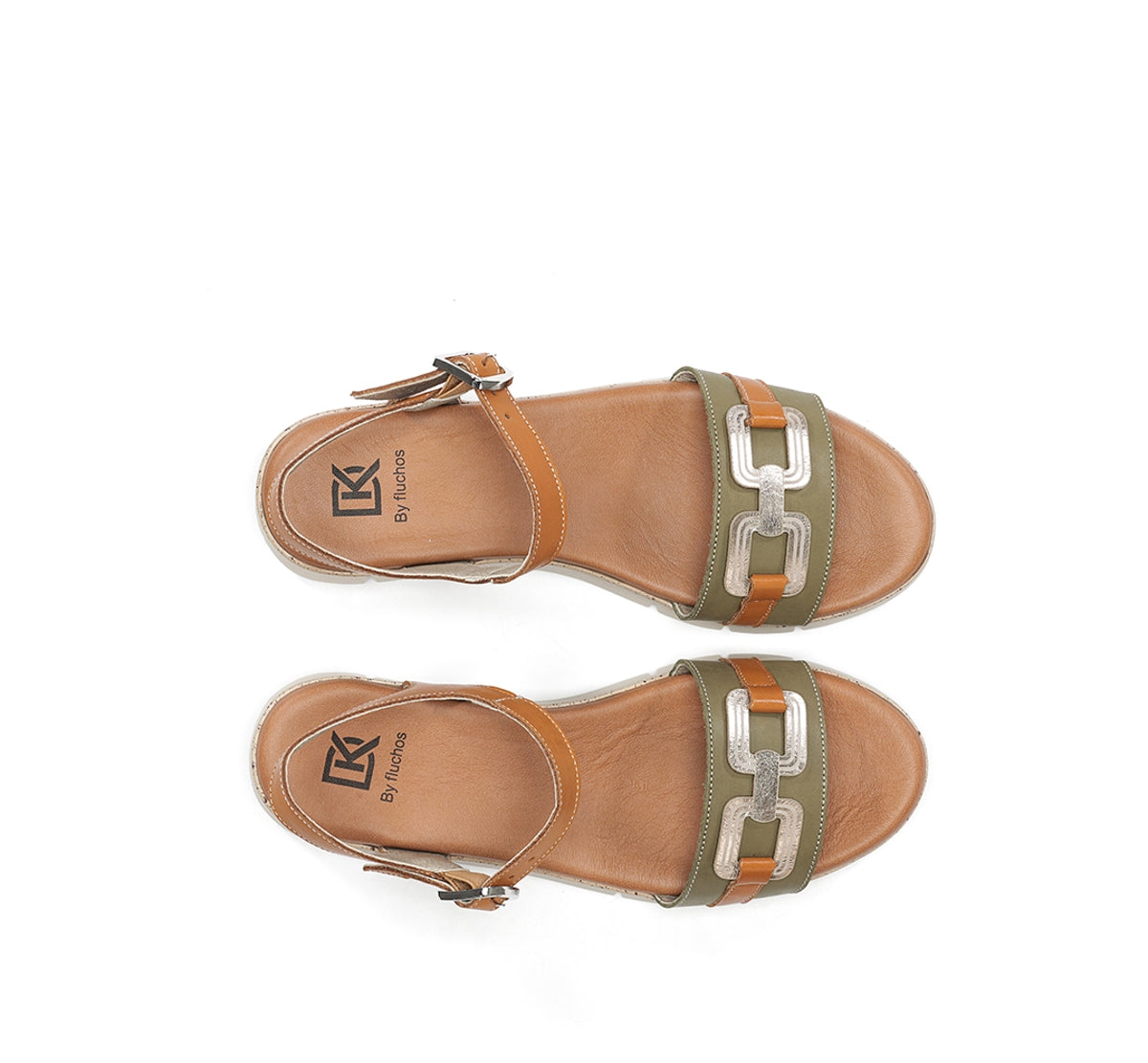 Dorking Klau D9484 sandale femme verte légère